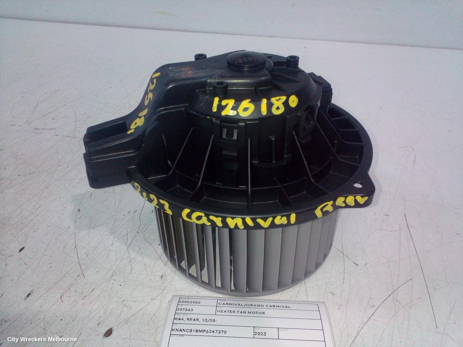 KIA CARNIVAL/GRAND CARNIVAL HEATER FAN MOTOR, KA4, REAR, 10/2020 ONWARDS