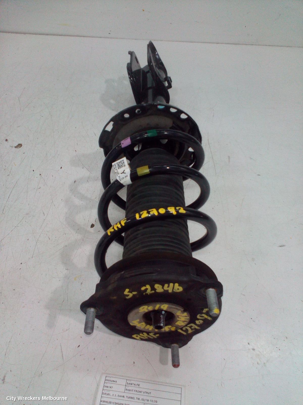 HYUNDAI SANTA FE RIGHT FRONT STRUT, DIESEL, 2.2, D4HB, TURBO, TM, 03/2018 - 12/2020