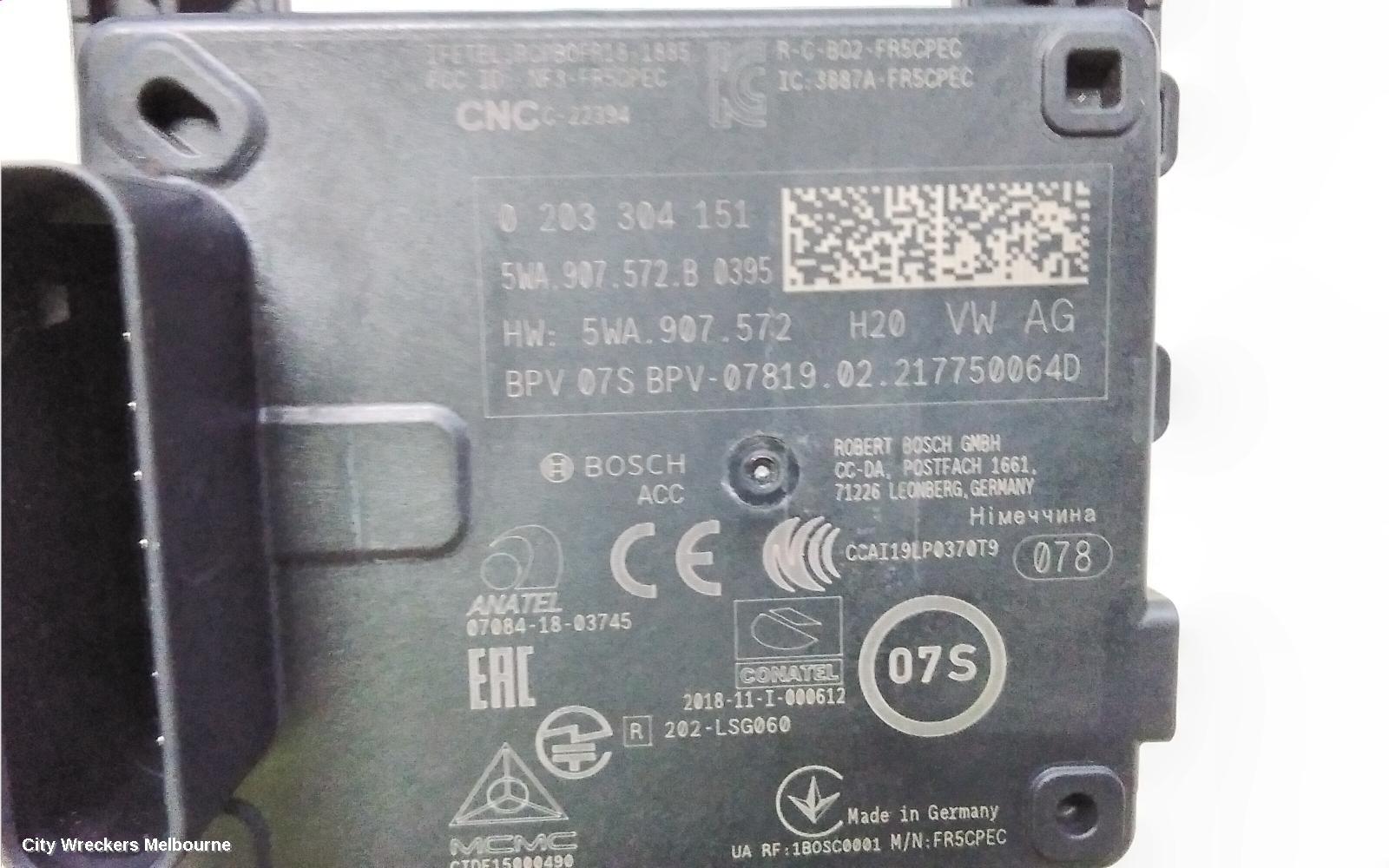 VOLKSWAGEN GOLF REVERSE CAMERA, GEN 8, FRONT RADAR SENSOR (GRILLE MOUNTED), 09/2020 ONWARDS