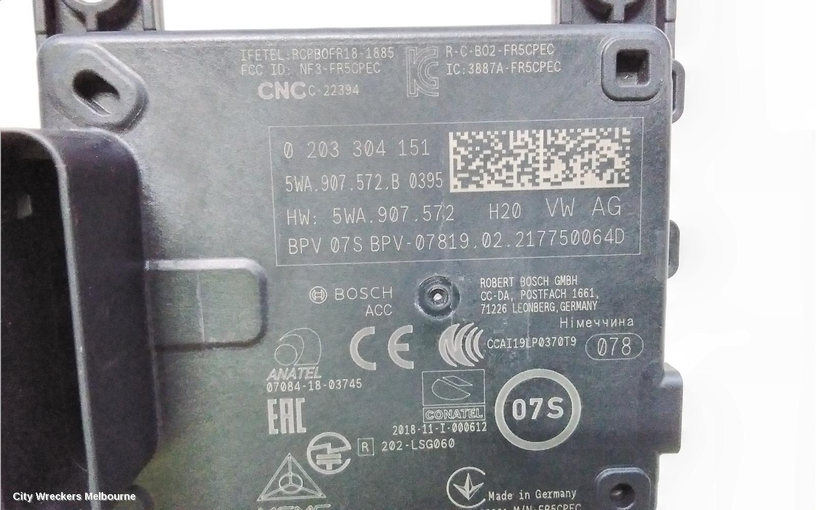 VOLKSWAGEN GOLF REVERSE CAMERA, GEN 8, FRONT RADAR SENSOR (GRILLE MOUNTED), 09/2020 ONWARDS