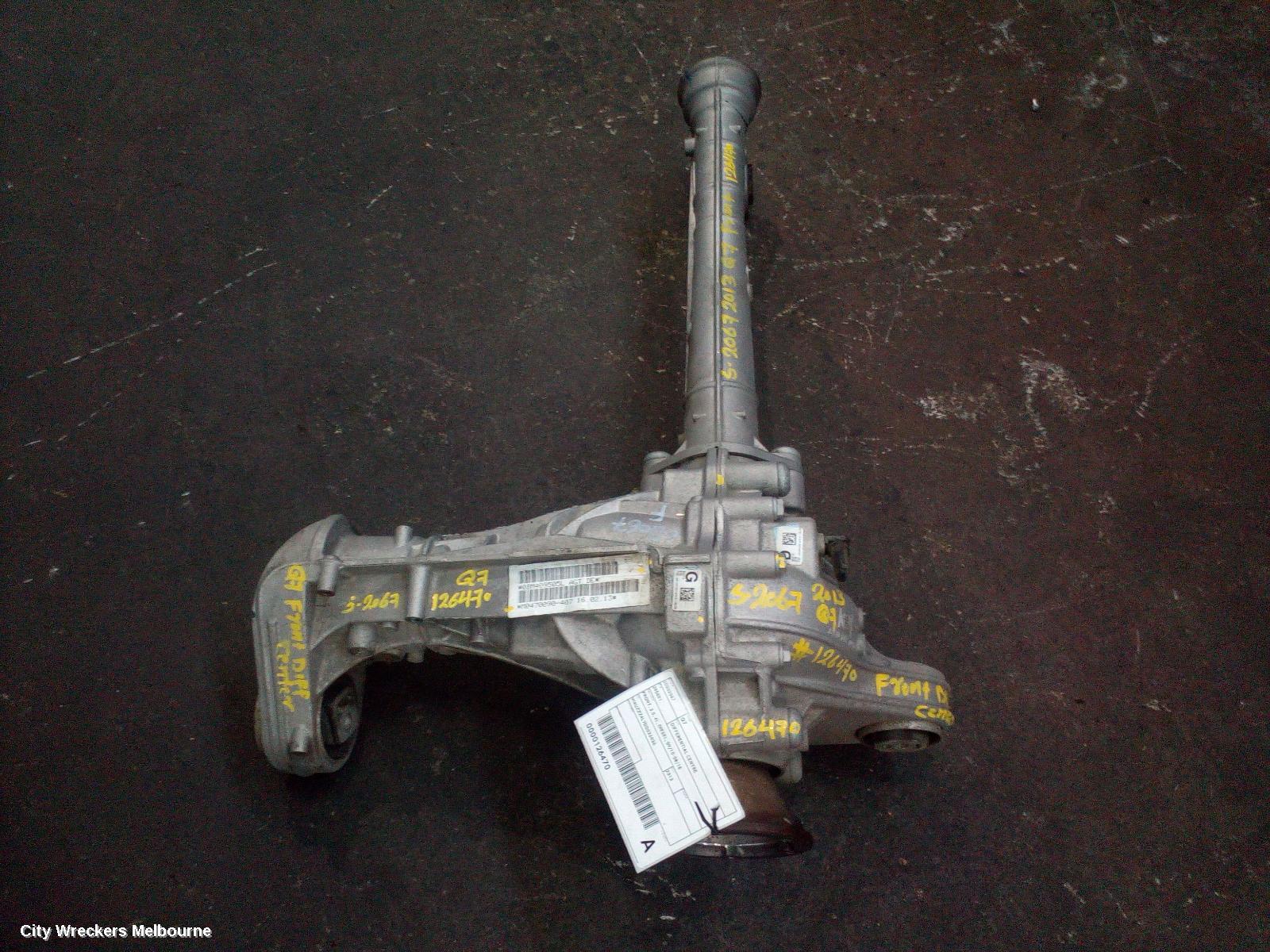 AUDI Q7 DIFFERENTIAL CENTRE, FRONT, 3.0, 4L, DIESEL, 09/2010 - 08/2015