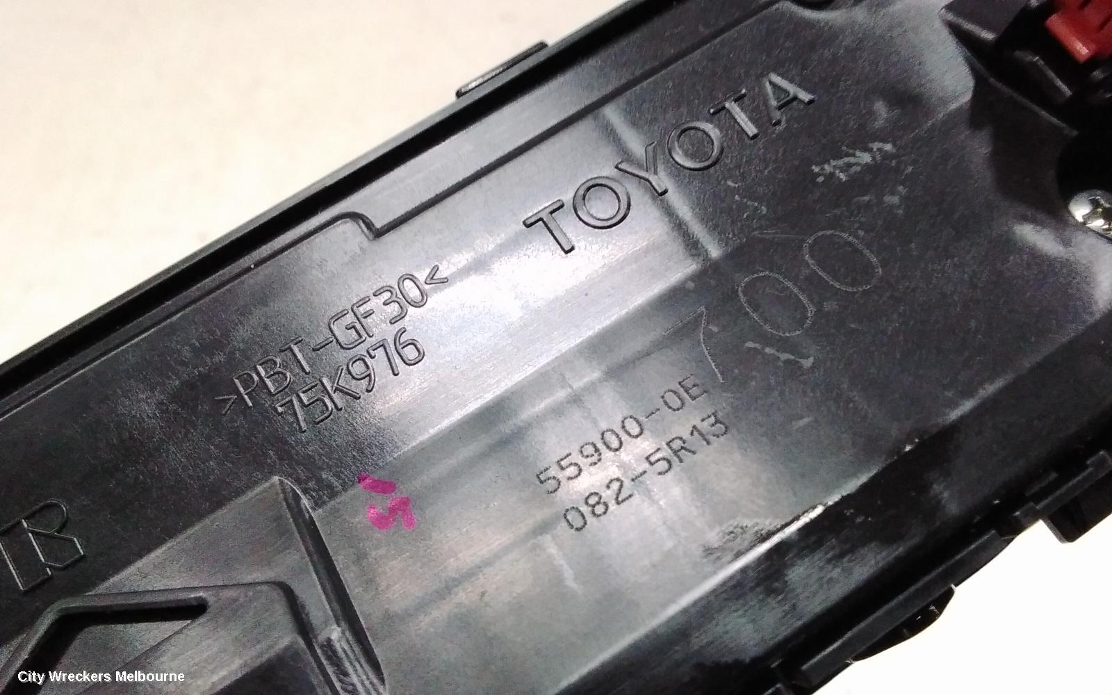 TOYOTA KLUGER HEATER/AC CONTROLS, XU70 SERIES, STANDARD TYPE (REAR), 03/2021 ONWARDS