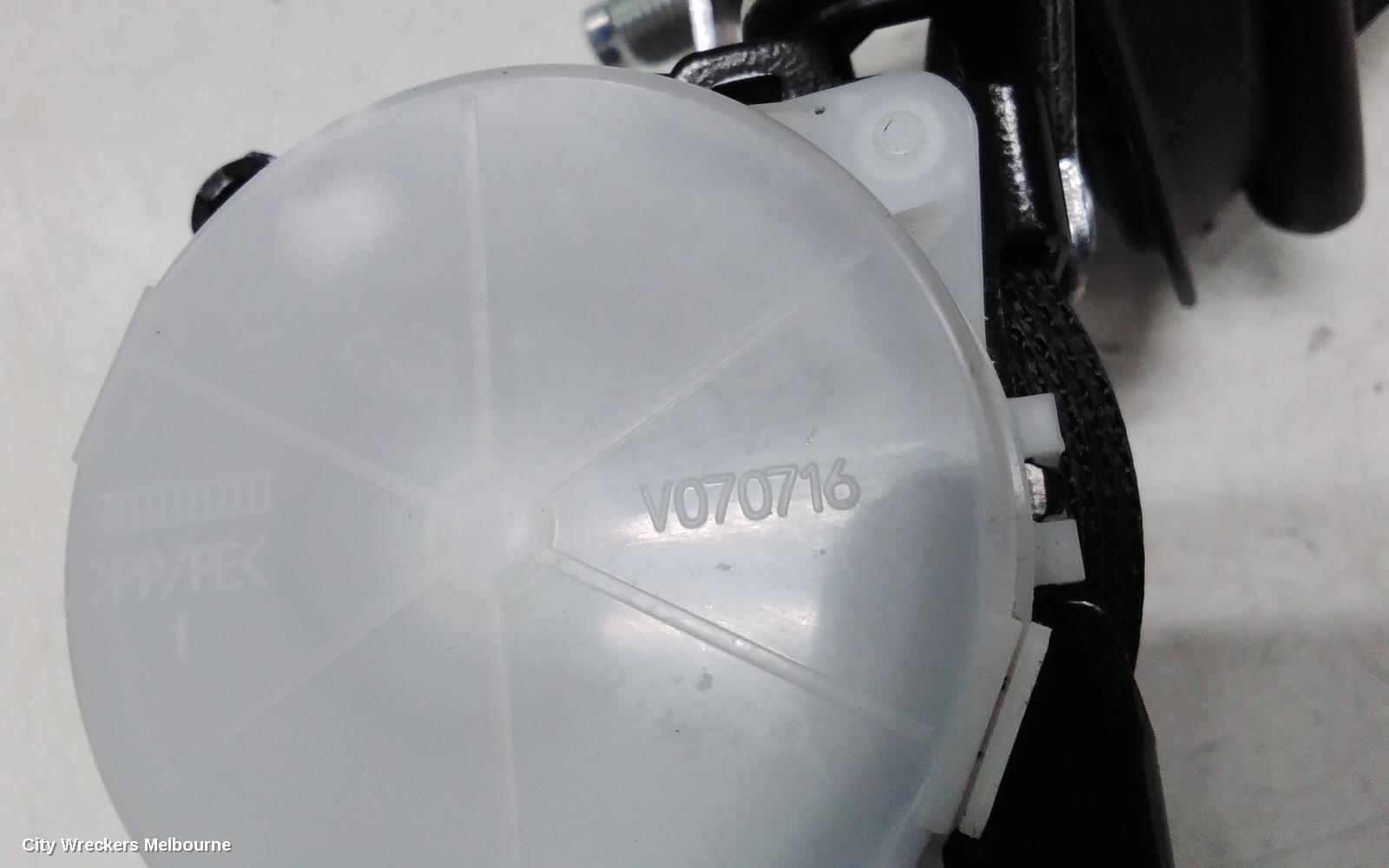 TOYOTA KLUGER SEATBELT/STALK, RH REAR 3RD ROW, SEAT BELT ONLY, BLACK, XU70 SERIES, 03/2021 ONWARDS