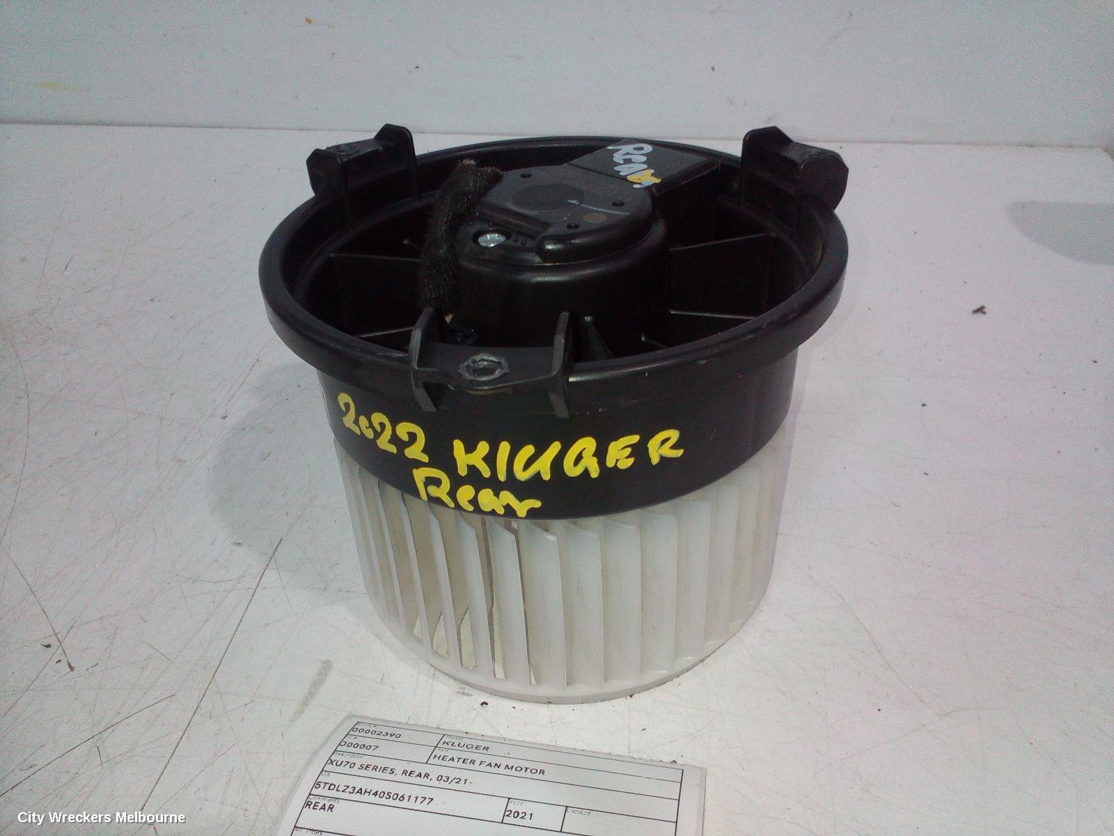 TOYOTA KLUGER HEATER FAN MOTOR, XU70 SERIES, REAR, 03/2021 ONWARDS