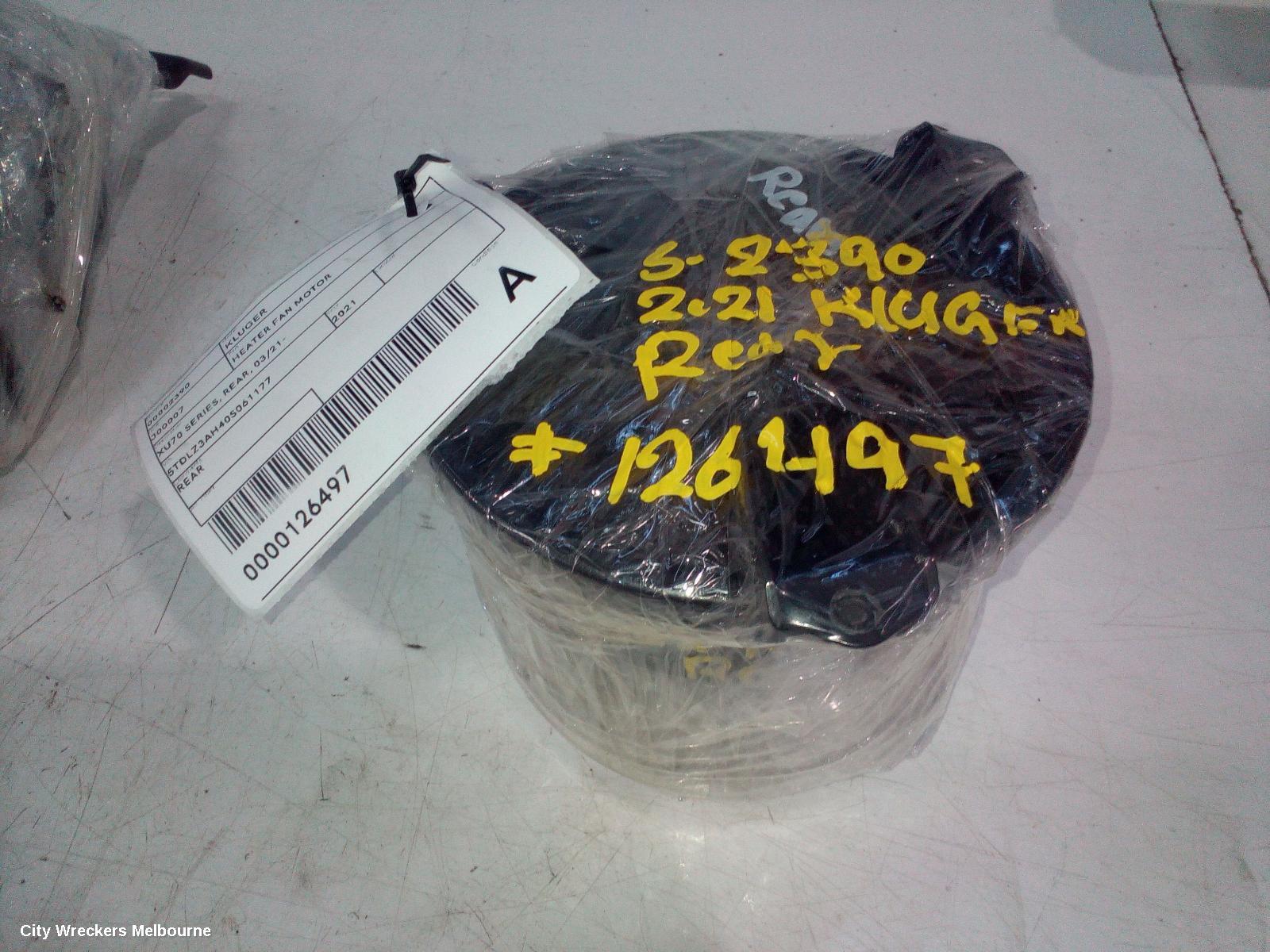 TOYOTA KLUGER HEATER FAN MOTOR, XU70 SERIES, REAR, 03/2021 ONWARDS