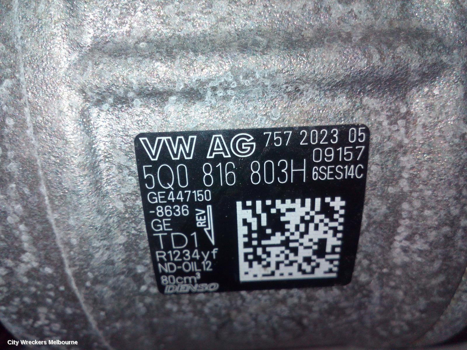 VOLKSWAGEN GOLF A/C COMPRESSOR, GEN 8, PETROL, 1.4, TURBO, DJKA CODE, 09/2020 ONWARDS