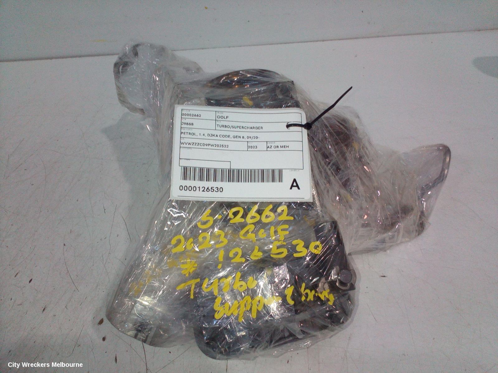 VOLKSWAGEN GOLF TURBO SUPERCHARGER, PETROL, 1.4, DJKA CODE, GEN 8, 09/2020 ONWARDS