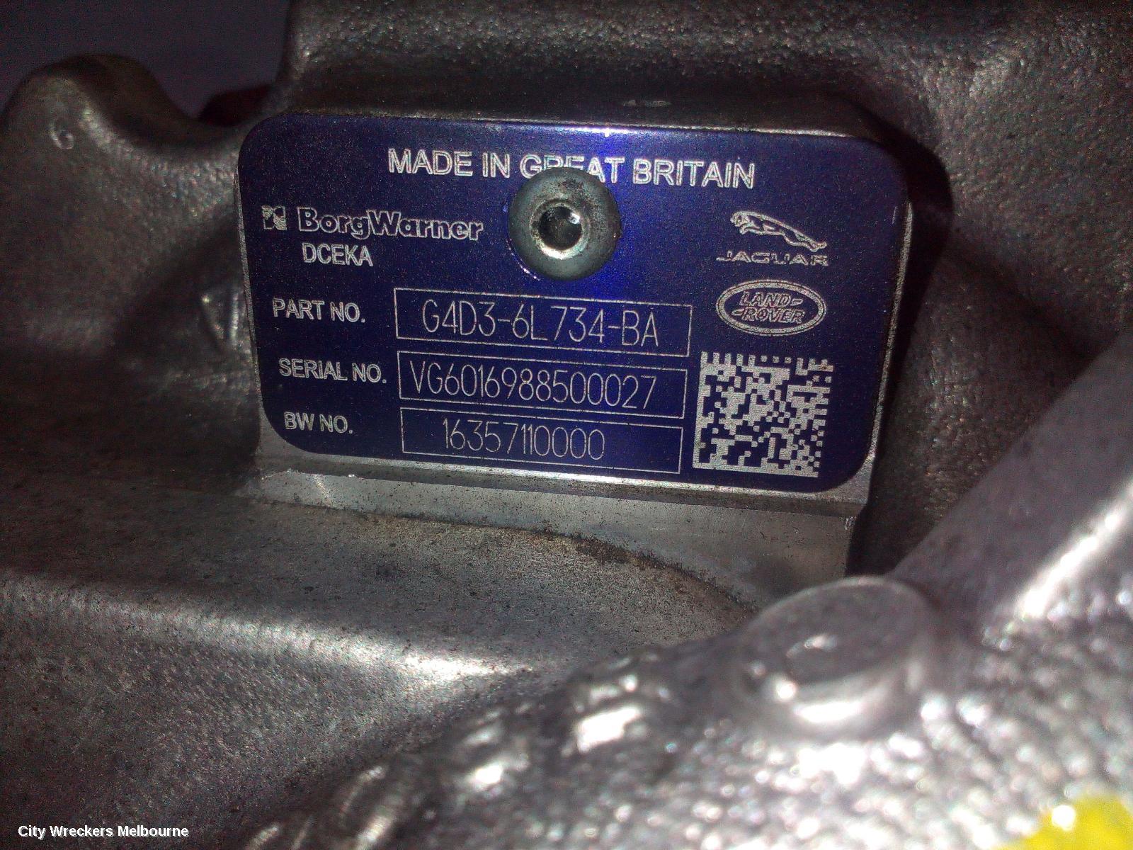 LAND ROVER DISCOVERY TURBO SUPERCHARGER, DIESEL, 2.0, TURBO, L462, 12/2016 - 12/2020