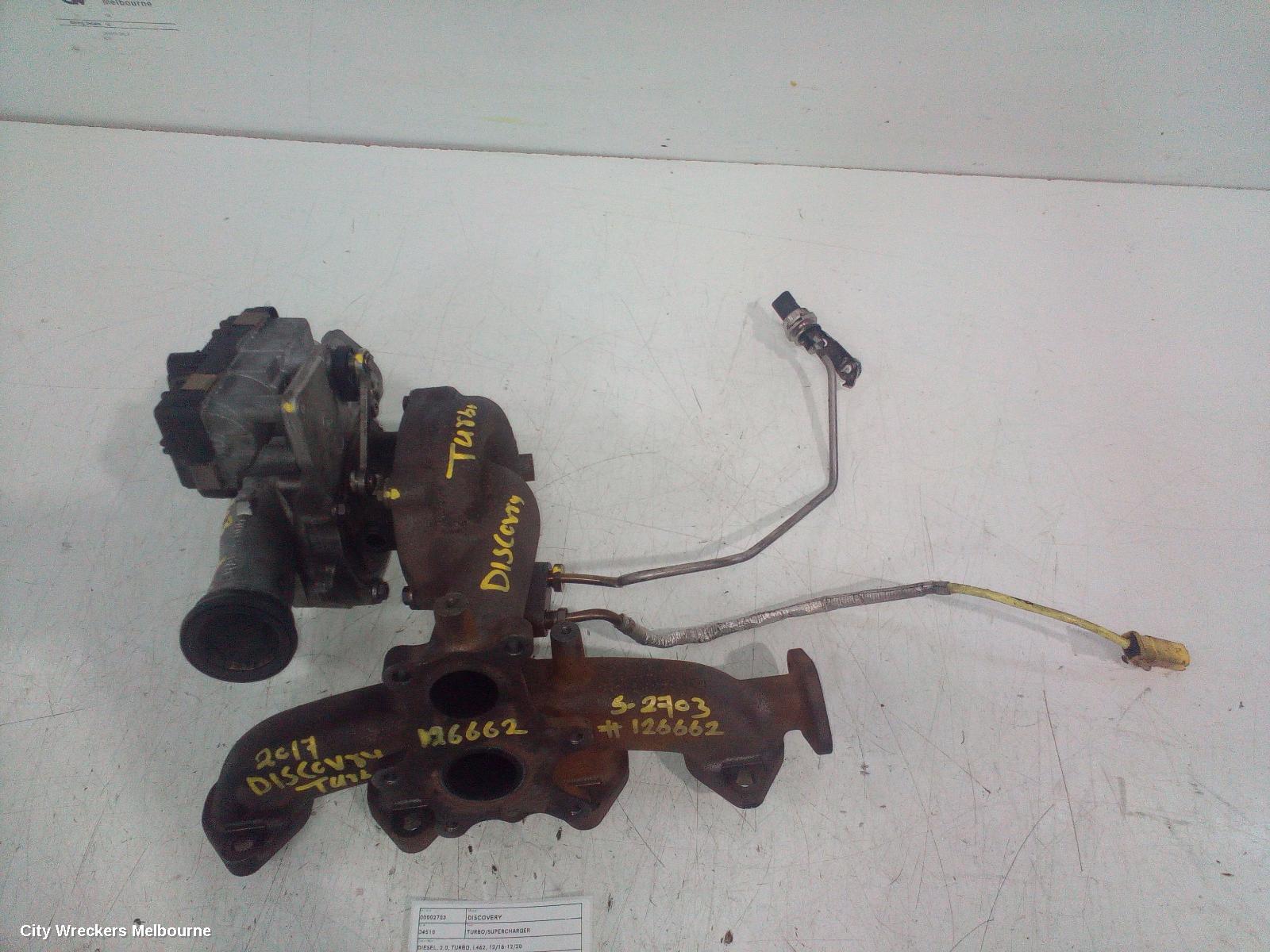 LAND ROVER DISCOVERY TURBO SUPERCHARGER, DIESEL, 2.0, TURBO, L462, 12/2016 - 12/2020