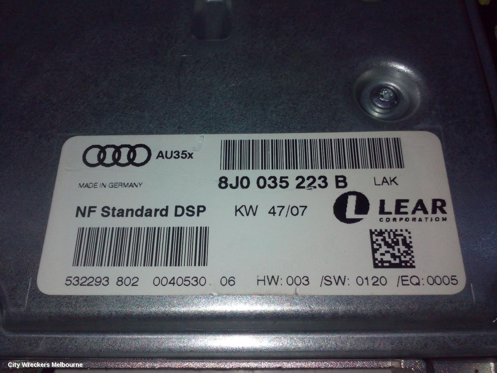 AUDI TT RADIO/CD/DVD/SAT/TV, AMPLIFIER, 8J, 09/2006 - 12/2014