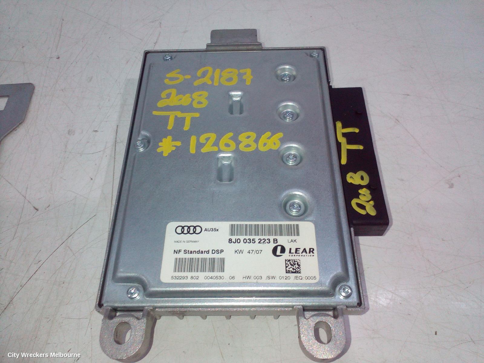 AUDI TT RADIO/CD/DVD/SAT/TV, AMPLIFIER, 8J, 09/2006 - 12/2014