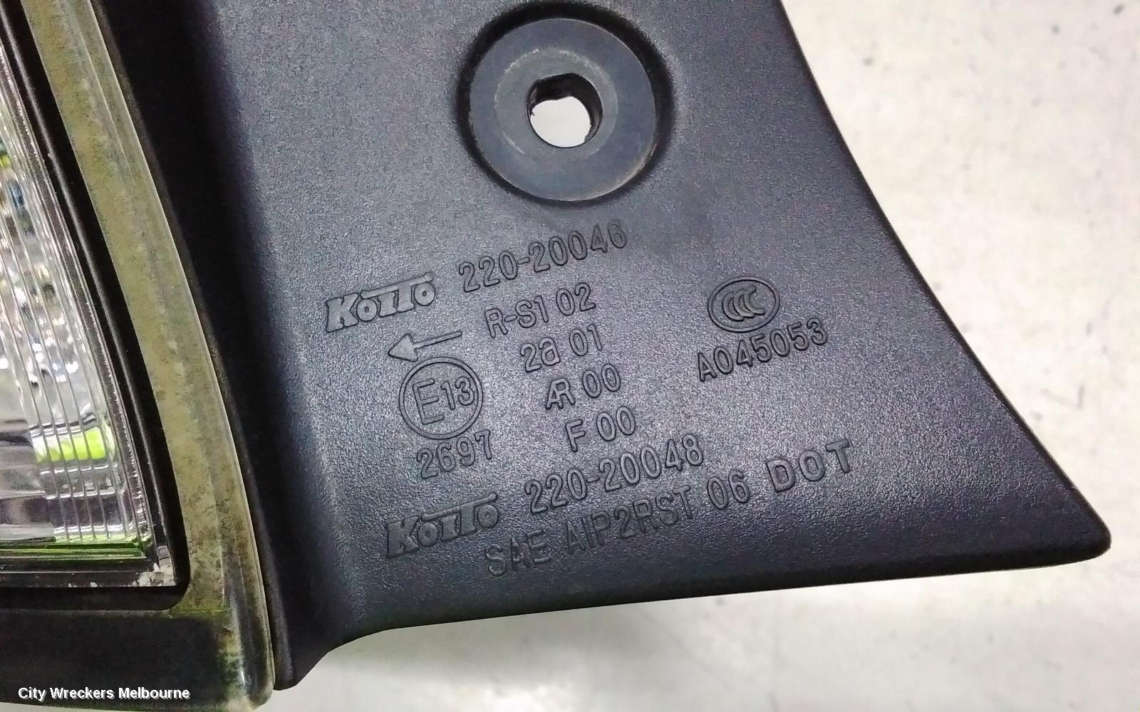 SUBARU FORESTER LEFT TAILLIGHT, IN BODY, 02/2008 - 12/2012
