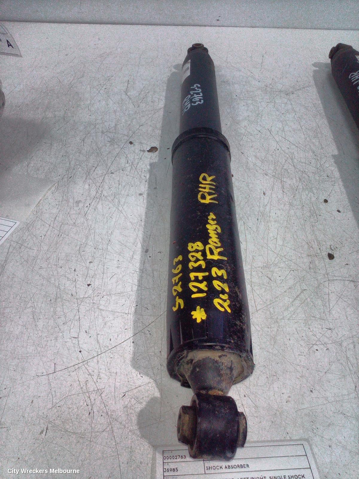 FORD RANGER SHOCK ABSORBER, RA, REAR, 4WD, NON RAPTOR, LEFT/RIGHT, SINGLE SHOCK ONLY, 05/2022 ONWARDS