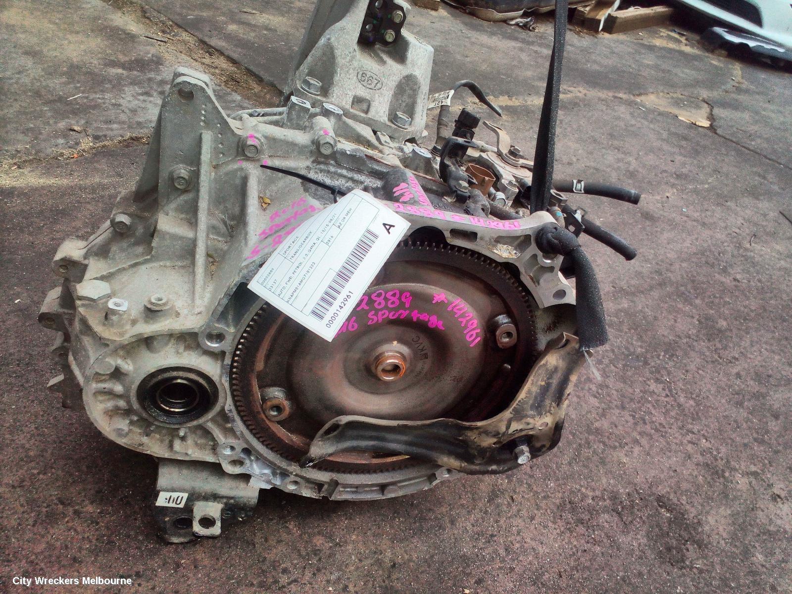 KIA SPORTAGE TRANS/GEARBOX, AUTO, FWD, PETROL, 2.0, G4NA, QL, 10/2015 - 08/2021