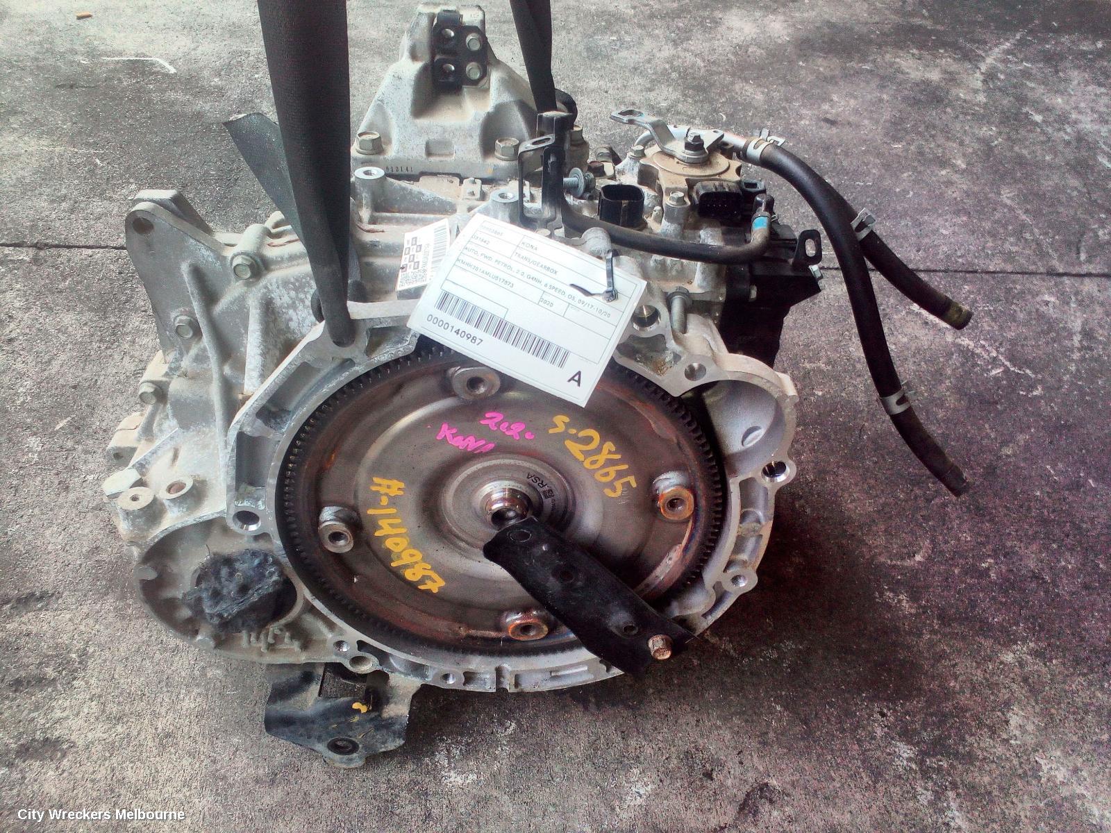 HYUNDAI KONA TRANS/GEARBOX, AUTO, FWD, PETROL, 2.0, G4NH, 6 SPEED, OS, 09/2017 - 10/2020