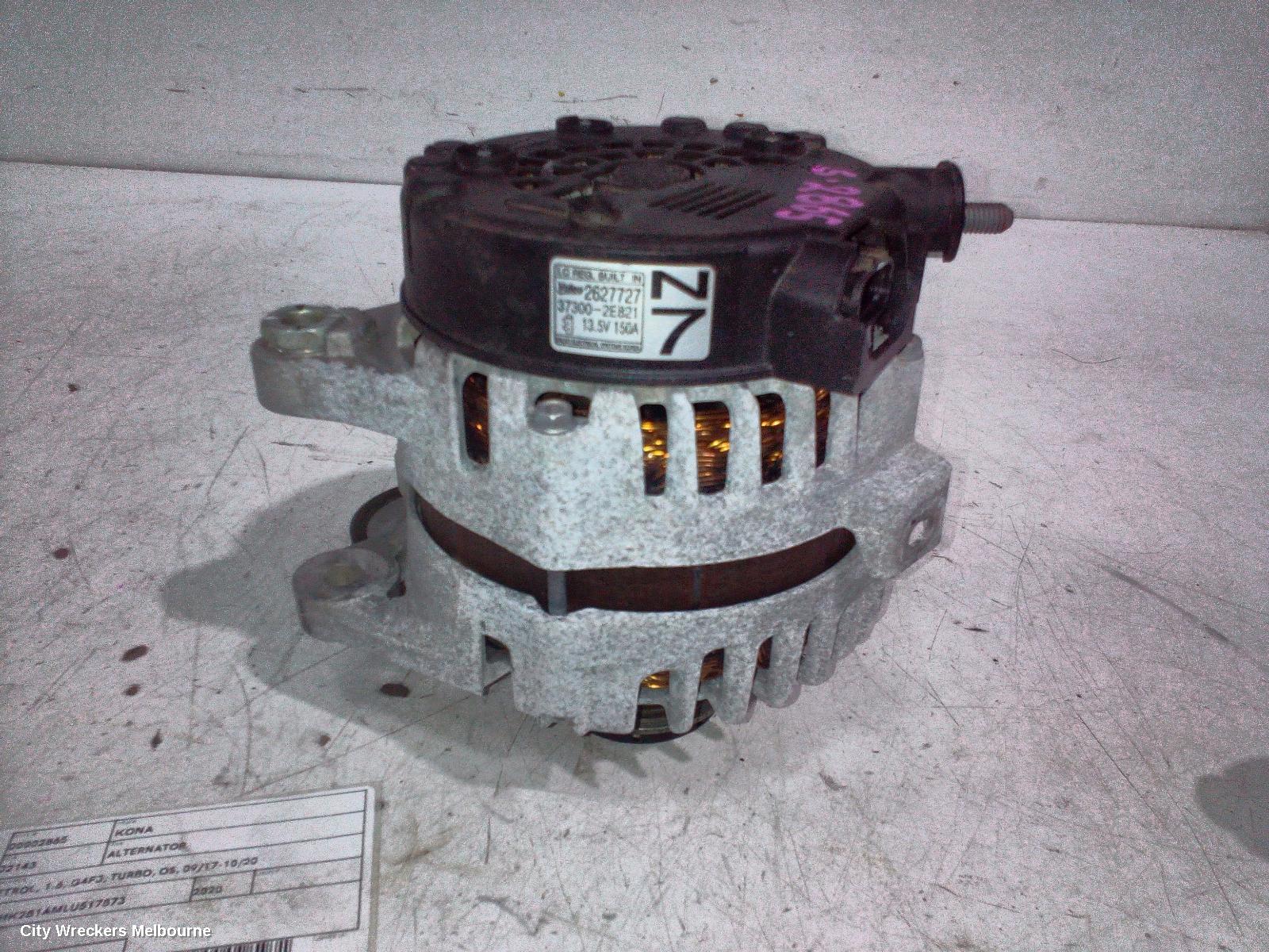 HYUNDAI KONA ALTERNATOR, PETROL, 1.6, G4FJ, TURBO, OS, 09/2017 - 10/2020