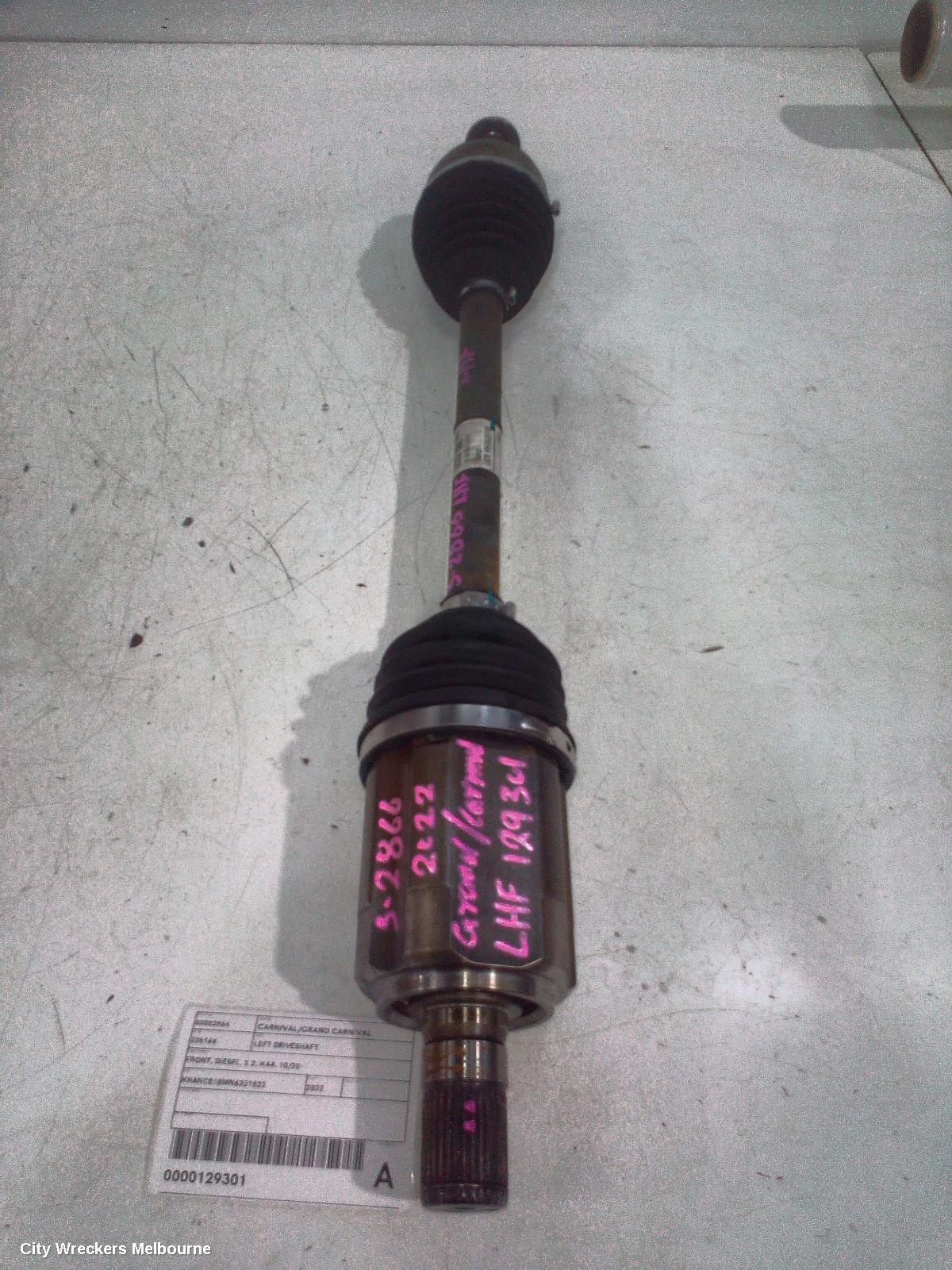 KIA CARNIVAL/GRAND CARNIVAL LEFT DRIVESHAFT, FRONT, DIESEL, 2.2, KA4, 10/2020 ONWARDS