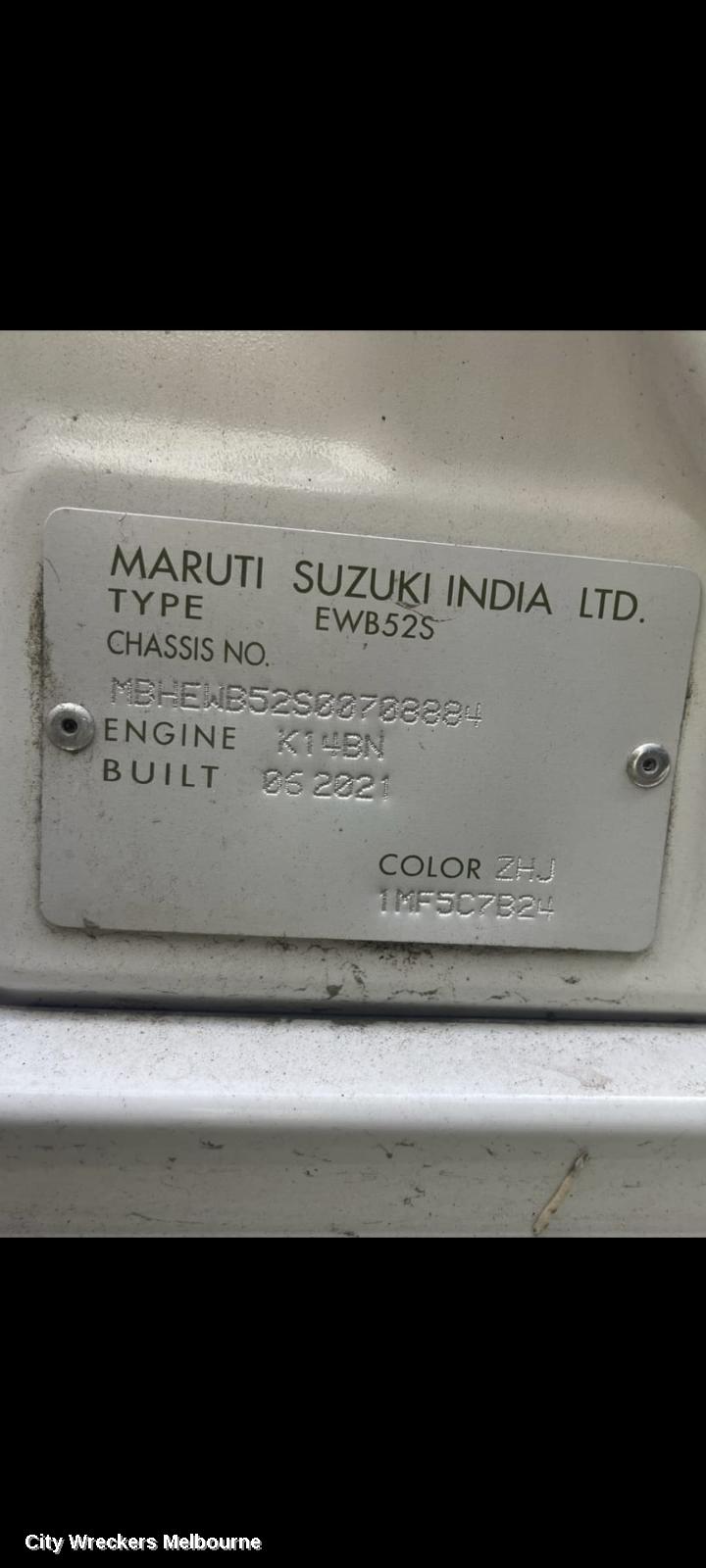 SUZUKI BALENO LEFT TAILLIGHT, EW, IN BODY, SINGLE CLEAR TYPE, 04/2016 - 12/2022