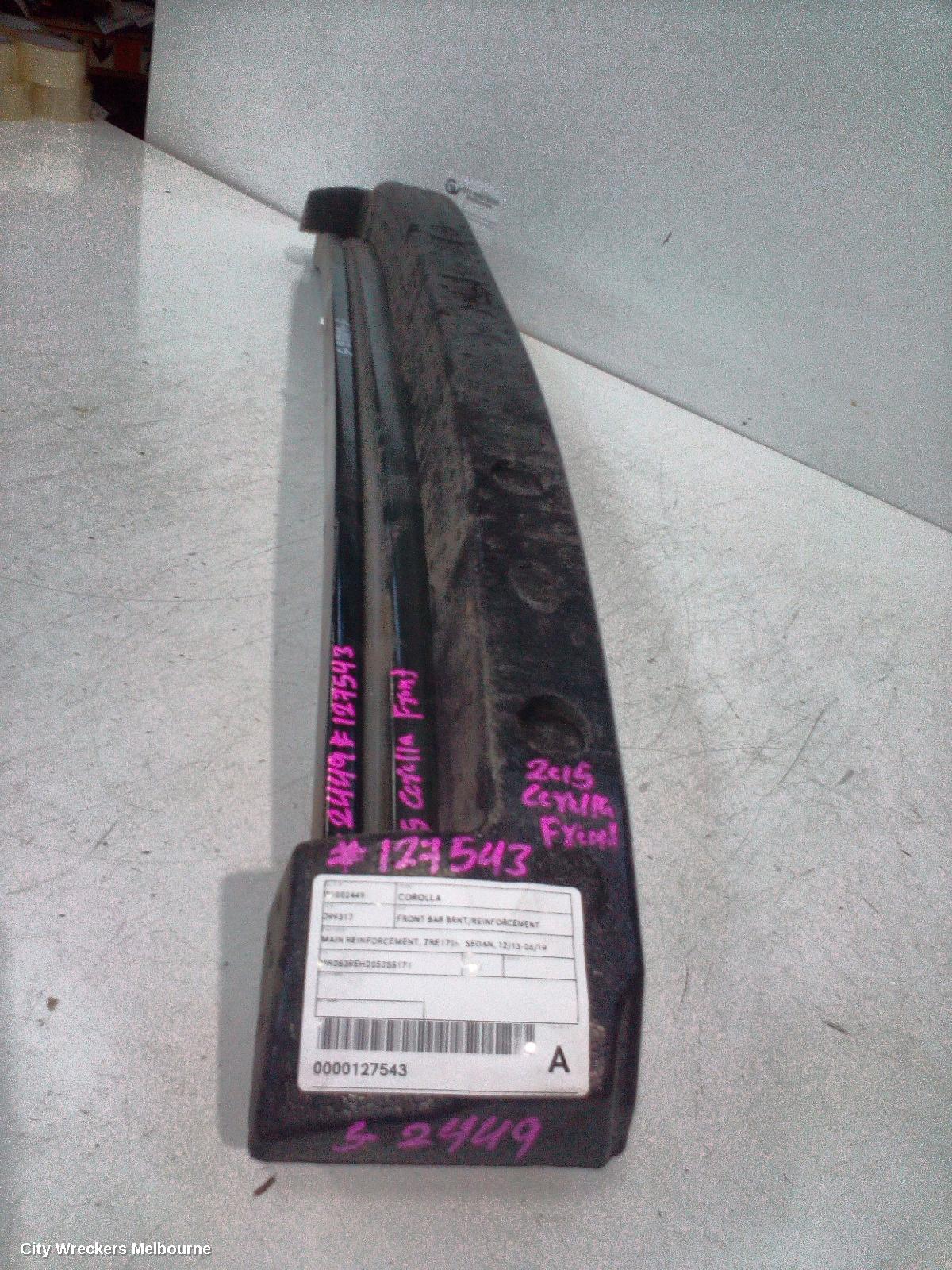 TOYOTA COROLLA F/BAR REINFORC/BRACK, MAIN REINFORCEMENT, ZRE172R, SEDAN, 12/2013 - 06/2019