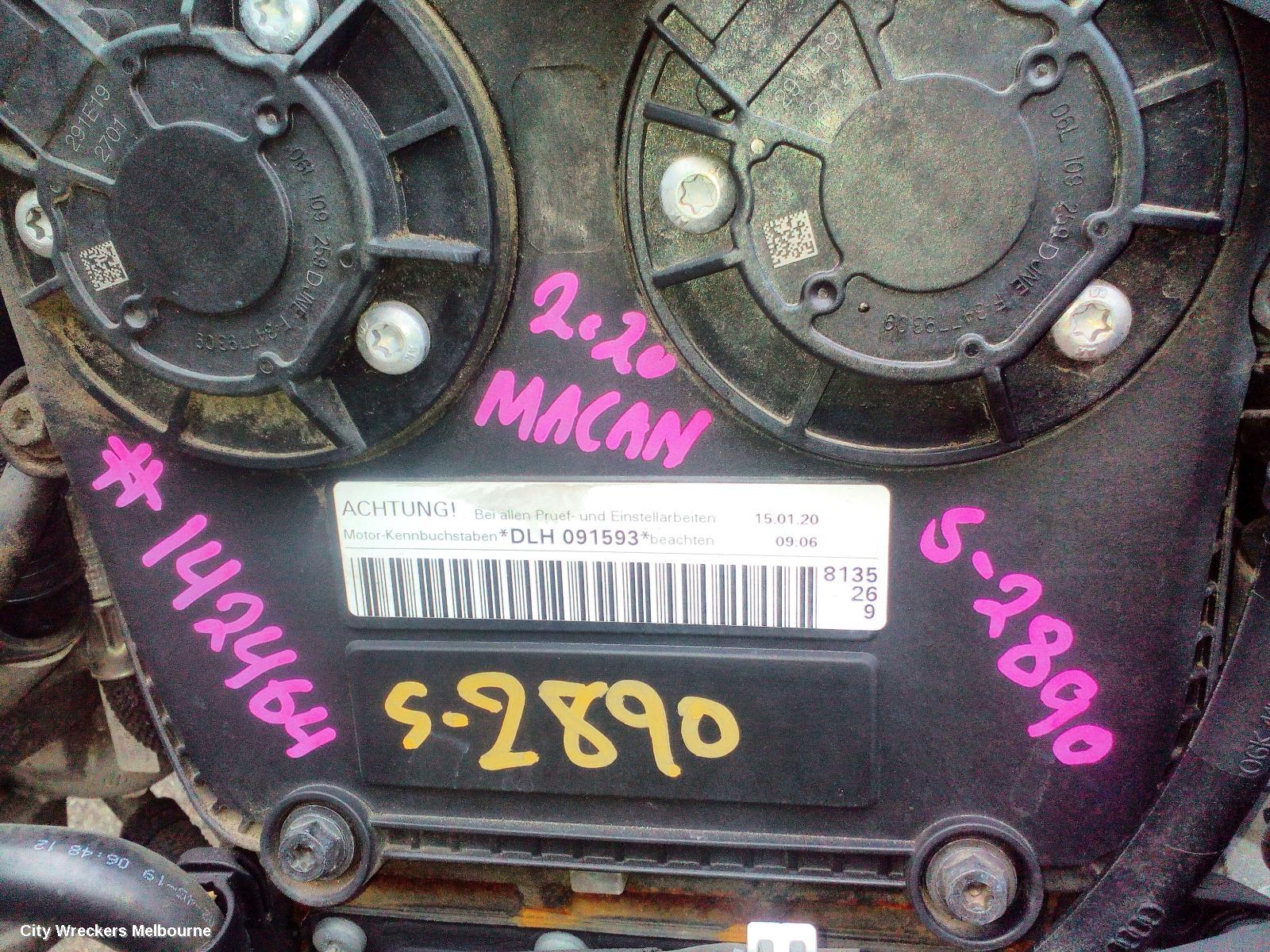 PORSCHE MACAN ENGINE, PETROL, 2.0, TURBO, 95B, DLH CODE, 08/2018 ONWARDS