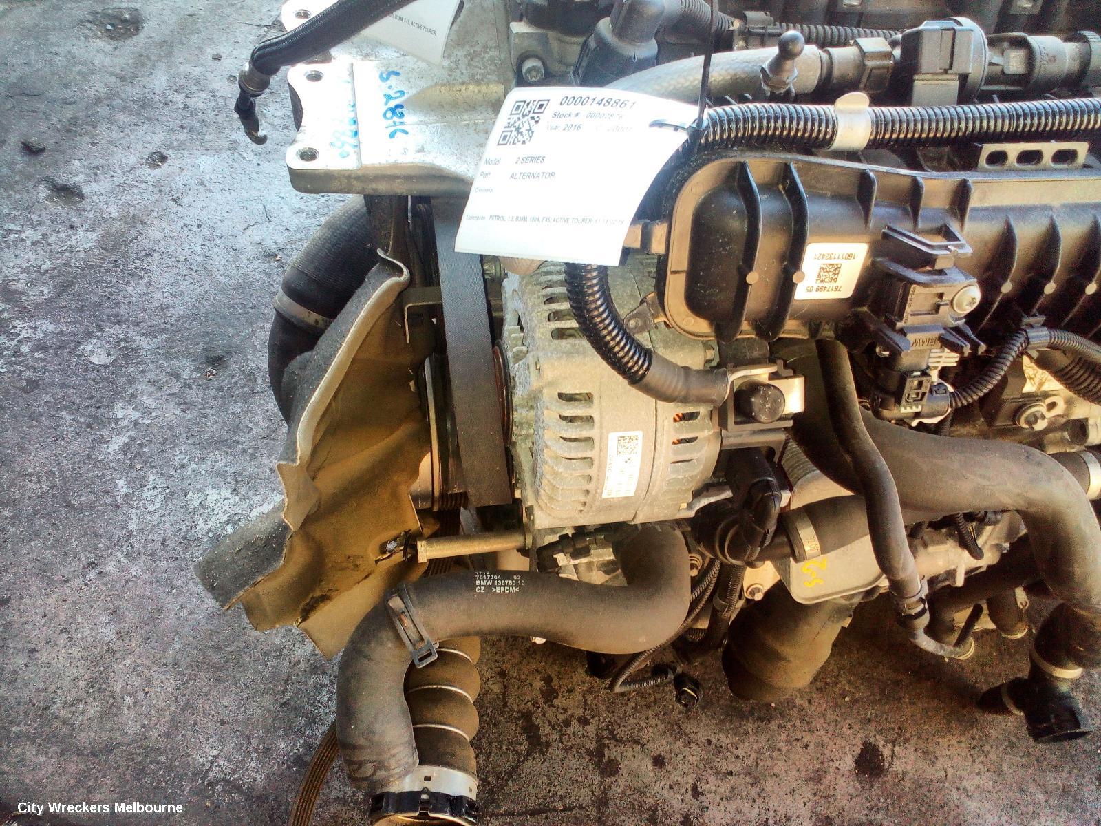 BMW 2 SERIES ALTERNATOR, PETROL, 1.5, B38M, 180A, F45, ACTIVE TOURER, 11/2014 - 02/2018