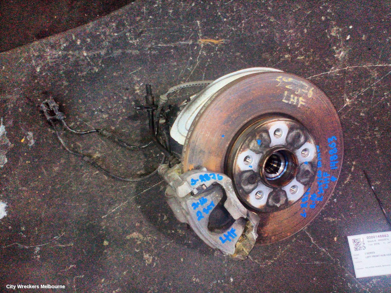 BMW 2 SERIES LEFT FRONT HUB ASSEMBLY, F45, ACTIVE TOURER, 09/2014 - 09/2021