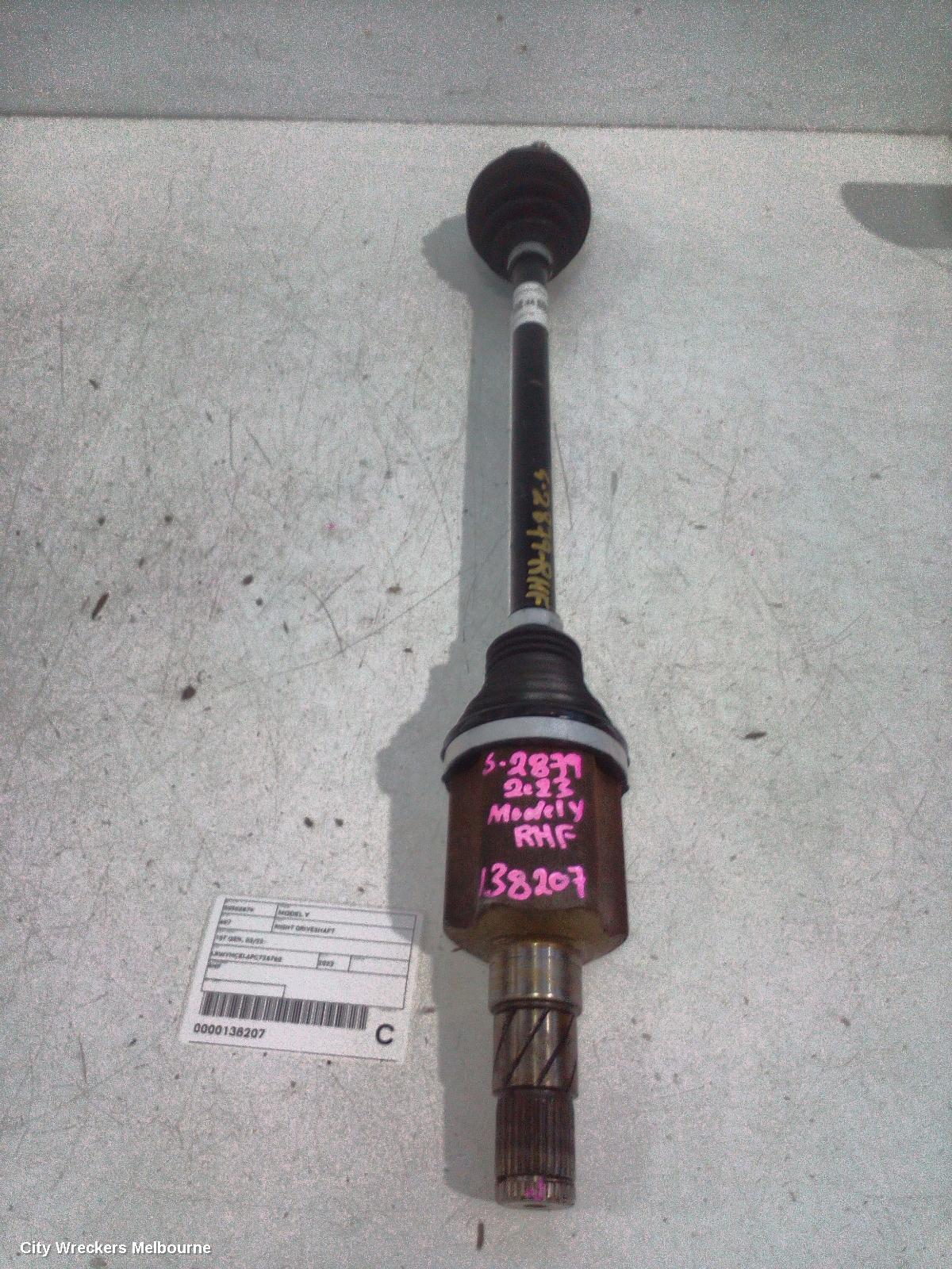 TESLA MODEL Y RIGHT DRIVESHAFT, 1ST GEN, 03/2022 ONWARDS