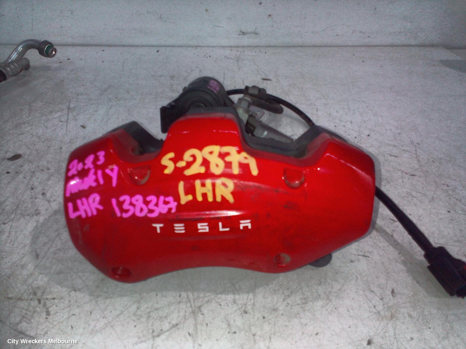 TESLA MODEL Y CALIPER, 1ST GEN, LH REAR, PERFORMANCE TYPE, RED, 03/2022 ONWARDS