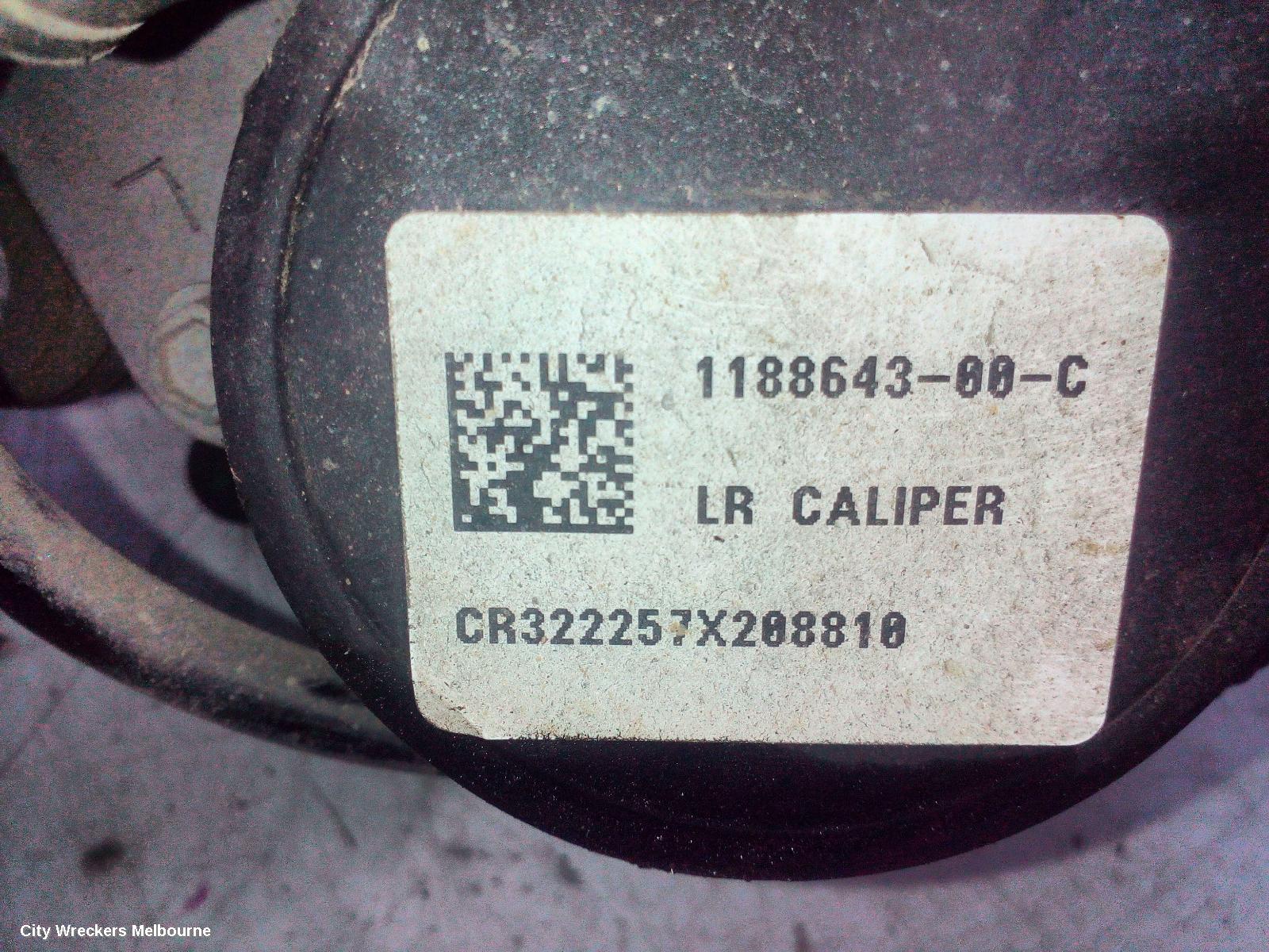 TESLA MODEL Y CALIPER, 1ST GEN, LH REAR, PERFORMANCE TYPE, RED, 03/2022 ONWARDS