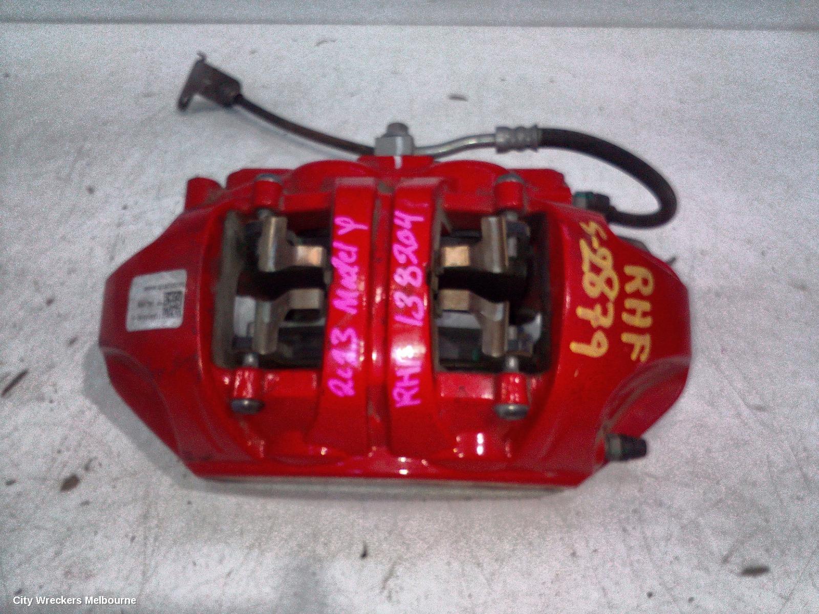 TESLA MODEL Y CALIPER, 1ST GEN, RH FRONT, PERFORMANCE TYPE, RED, 03/2022 ONWARDS