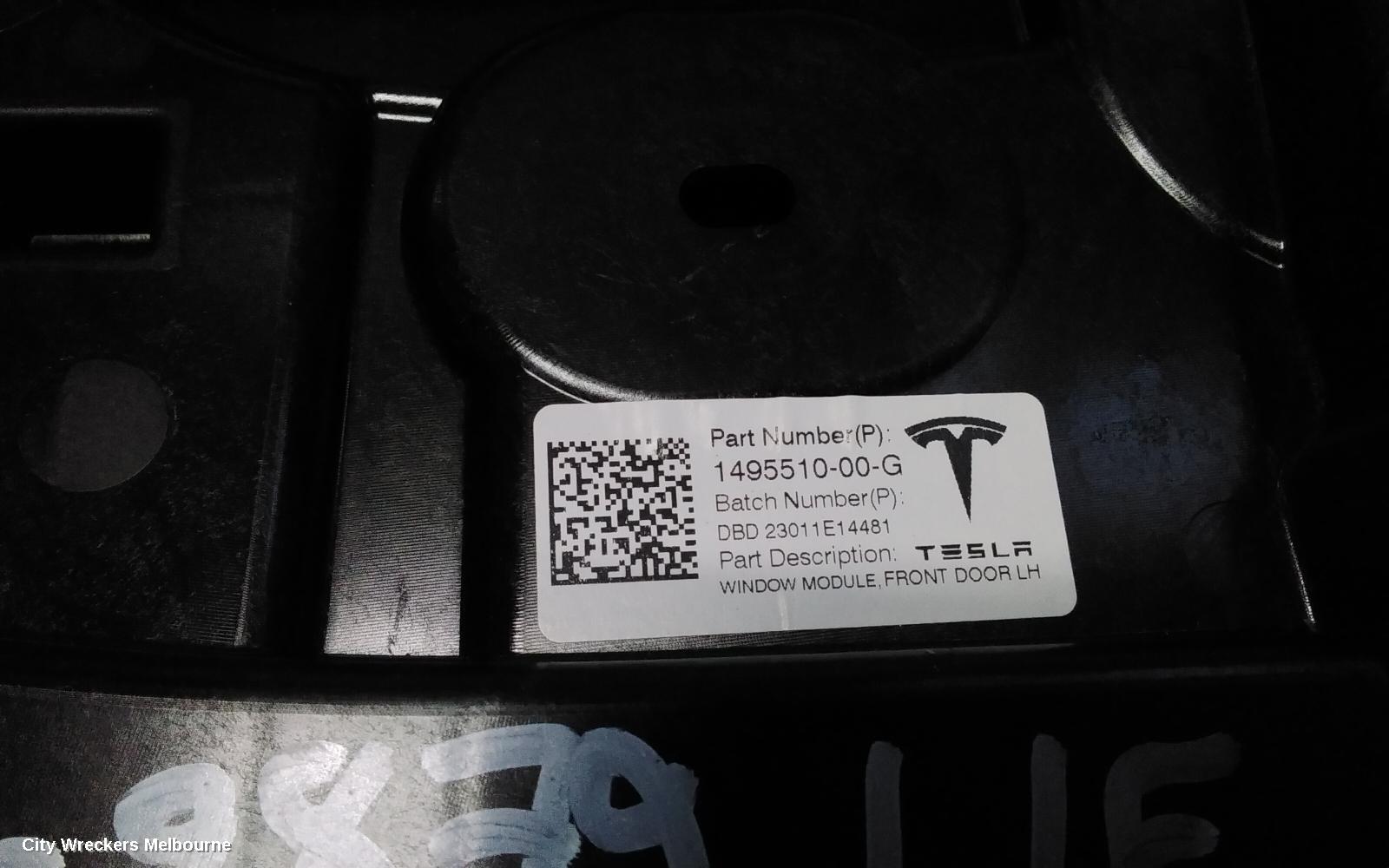 TESLA MODEL Y LEFT FRONT WINDOW REG/MOTOR, 1ST GEN, 03/2022 ONWARDS