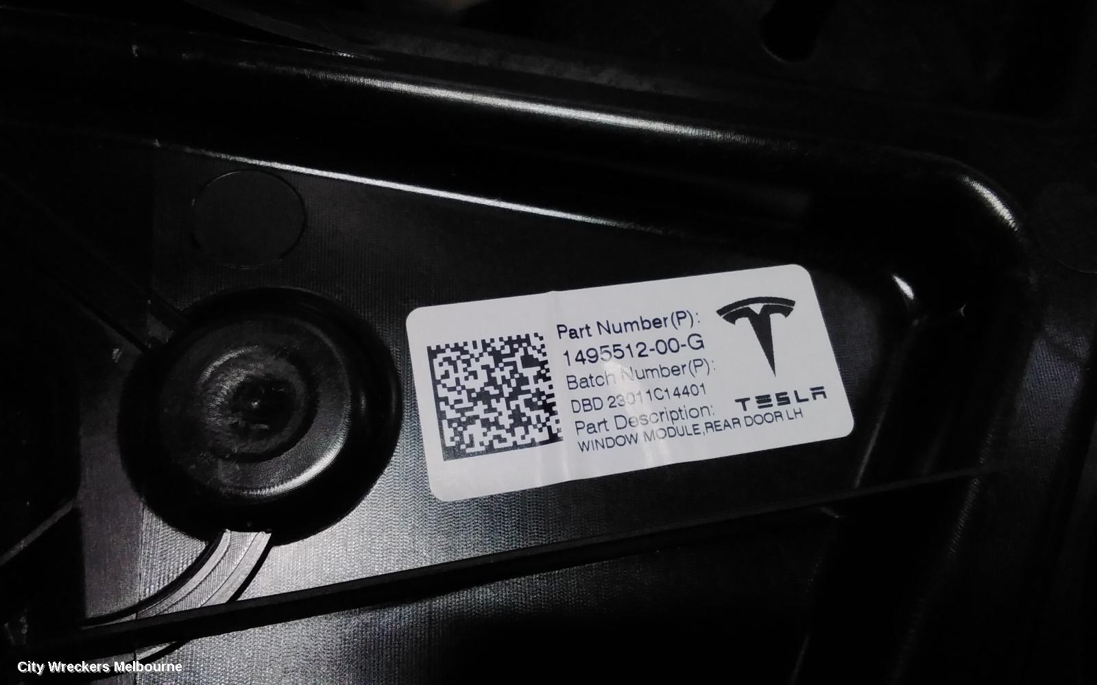 TESLA MODEL Y LEFT REAR WND REG/MOTOR, 1ST GEN, 03/2022 ONWARDS