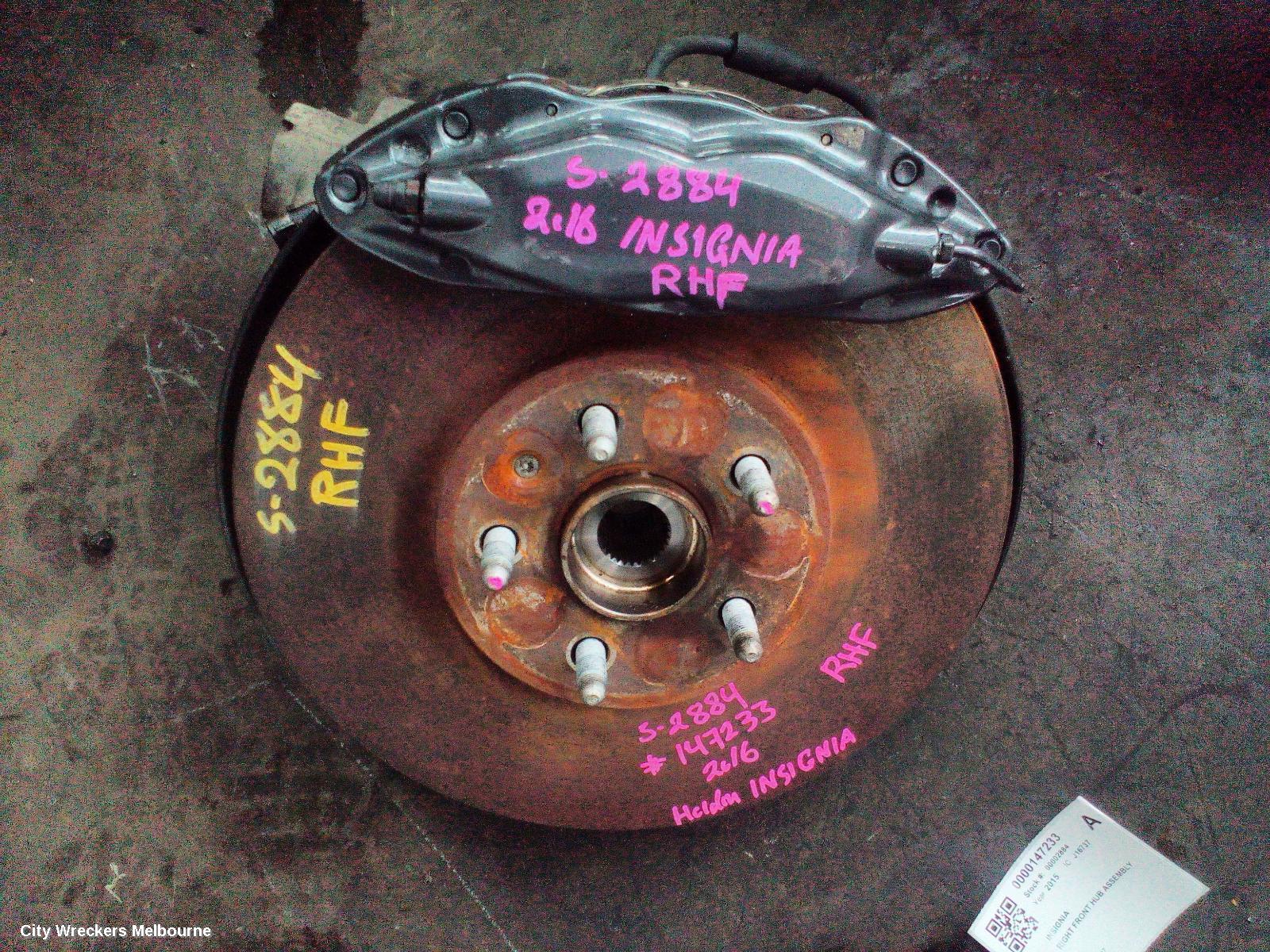 HOLDEN INSIGNIA RIGHT FRONT HUB ASSEMBLY, GA, 02/2015 - 01/2017