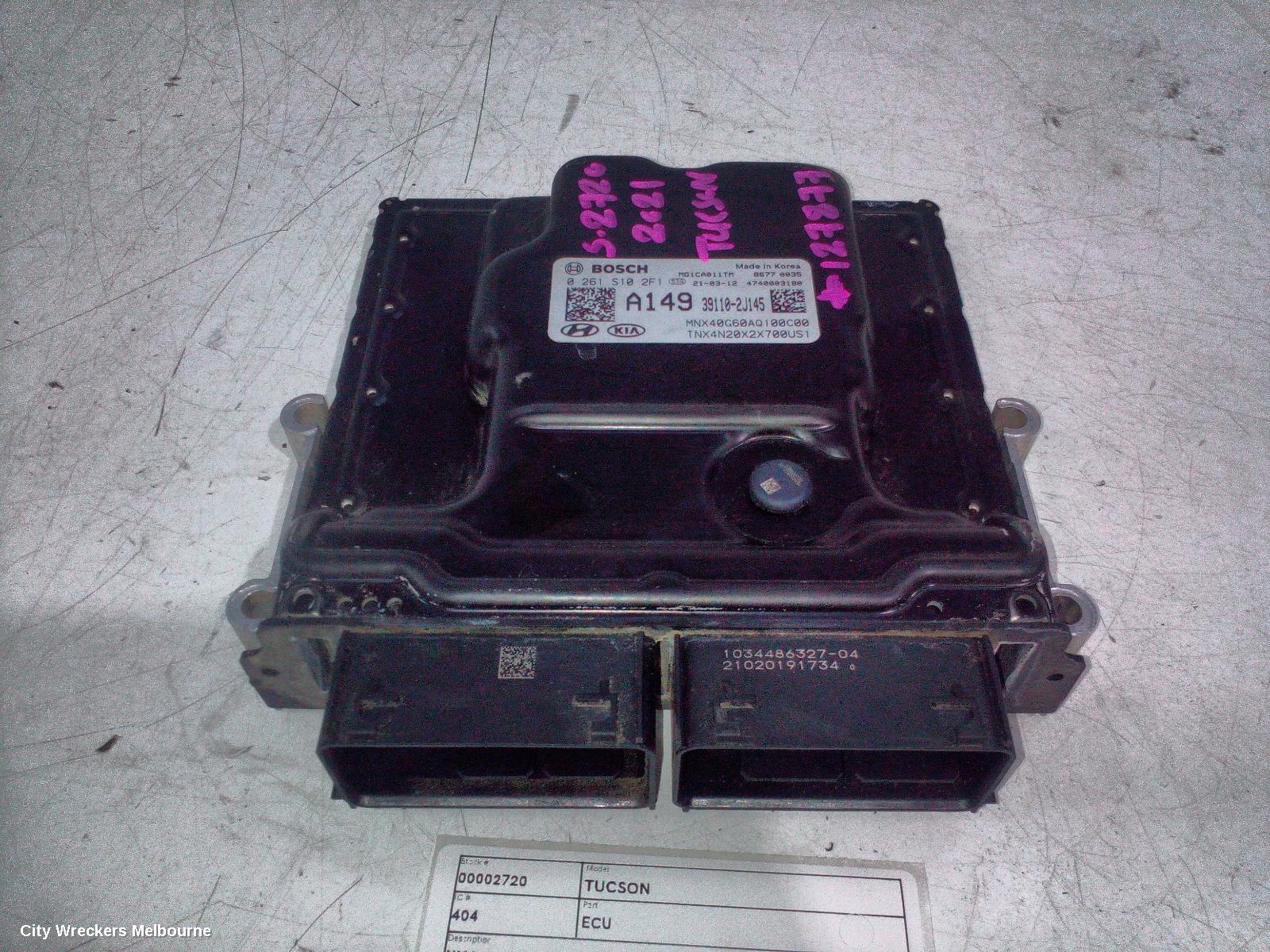 HYUNDAI TUCSON ECU, NX4, ENGINE ECU, PETROL, 2.0, G4NL CODE, ECU ONLY, 02/2021 ONWARDS