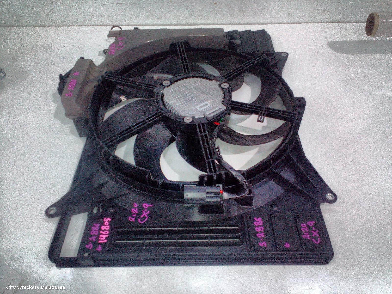 MAZDA CX9 FAN, RADIATOR FAN, PETROL, 2.5, TURBO, TC, 07/2016 - 12/2024