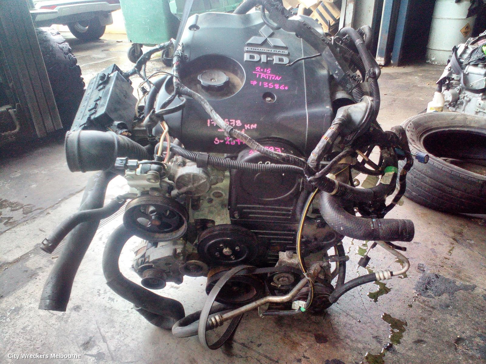 MITSUBISHI TRITON ENGINE, DIESEL, 2.5, 4D56, TURBO, 100KW, 2WD, MN, 08/2009 - 04/2015