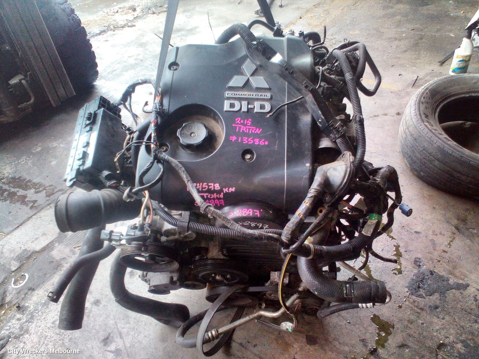 MITSUBISHI TRITON ENGINE, DIESEL, 2.5, 4D56, TURBO, 100KW, 2WD, MN, 08/2009 - 04/2015