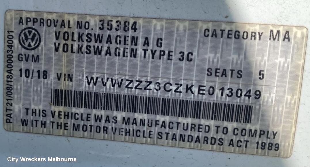 VOLKSWAGEN PASSAT WIPER ARM, B8/MK7, 06/2015 - 05/2023