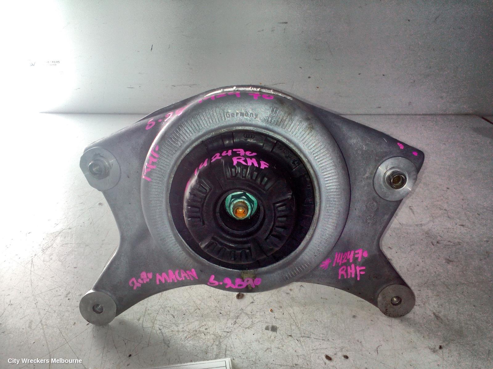 PORSCHE MACAN RIGHT FRONT STRUT, 95B, GAS STRUT TYPE, NON HARNESS ON TOP TYPE, 06/2014 ONWARDS