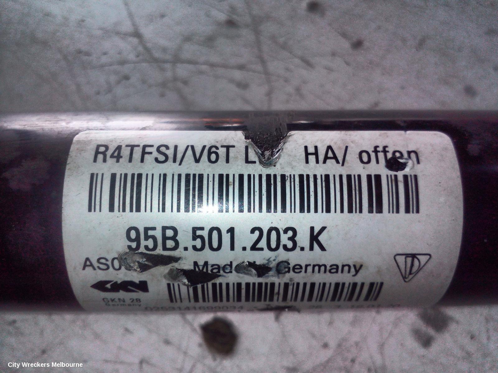 PORSCHE MACAN LEFT DRIVESHAFT, REAR, PETROL, 95B, 06/2014 ONWARDS