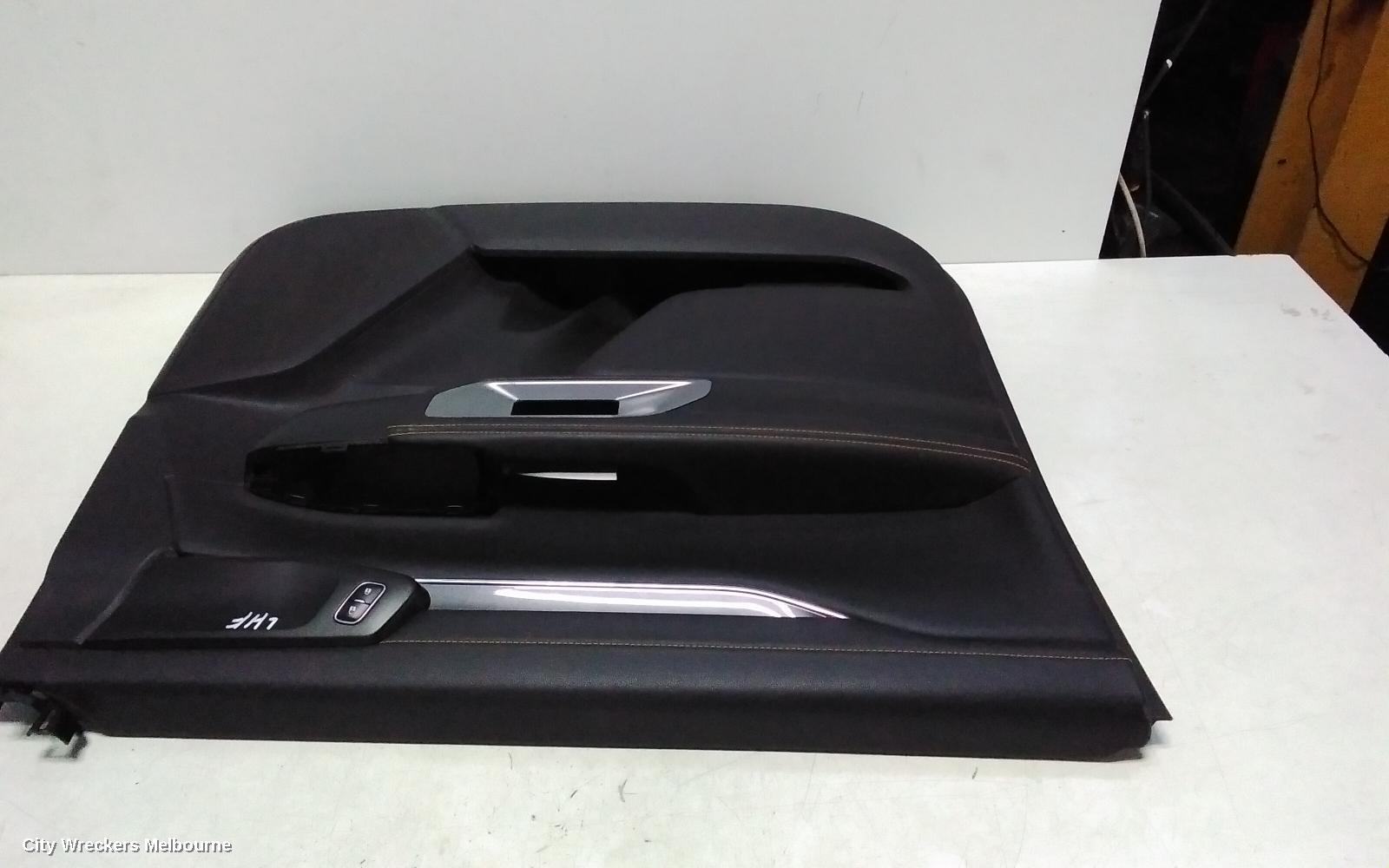 FORD RANGER DOOR TRIM, RA, LH FRONT, LEATHER, BLACK, W/ ORANGE STITCHING, 05/2022 ONWARDS