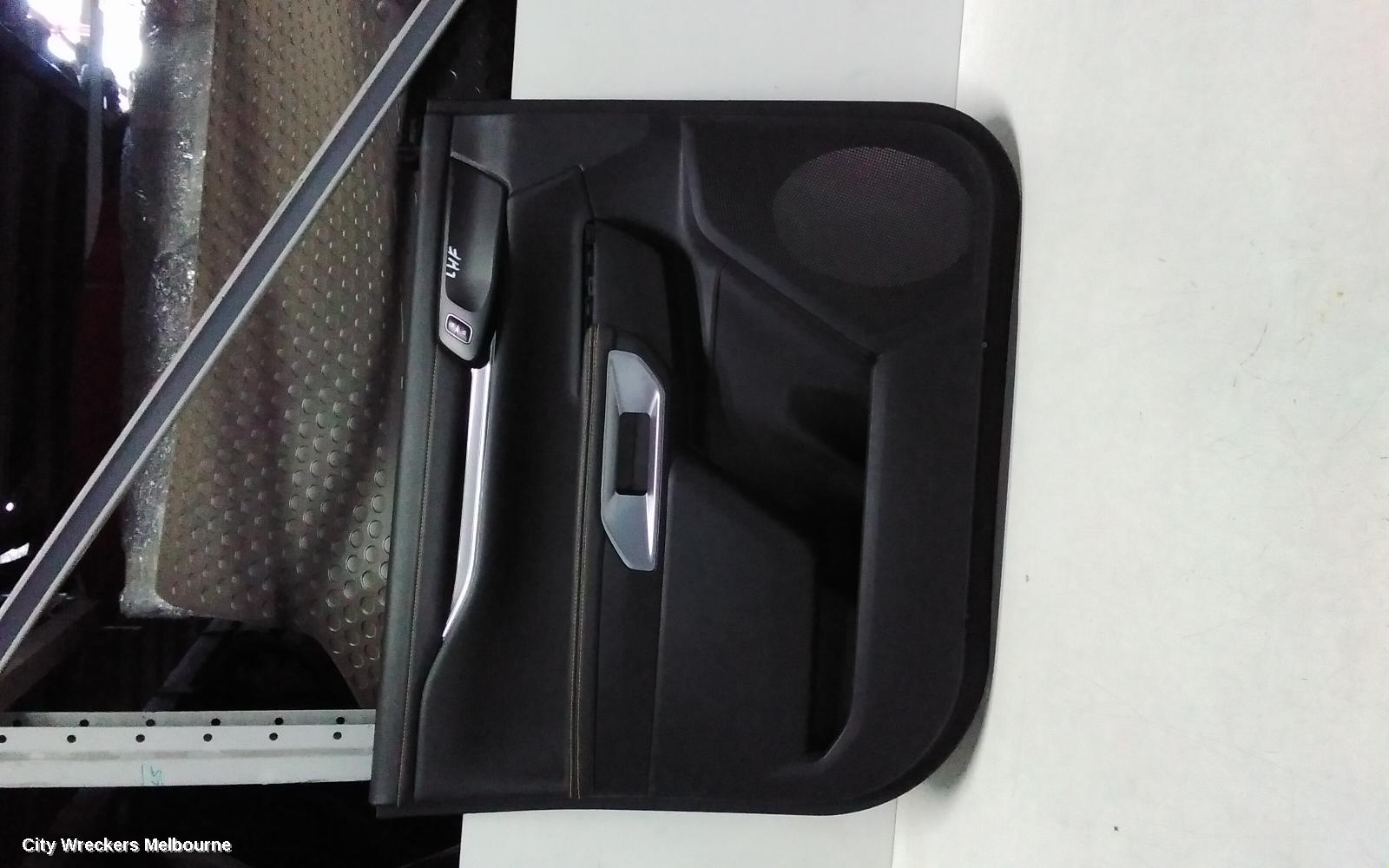 FORD RANGER DOOR TRIM, RA, LH FRONT, LEATHER, BLACK, W/ ORANGE STITCHING, 05/2022 ONWARDS