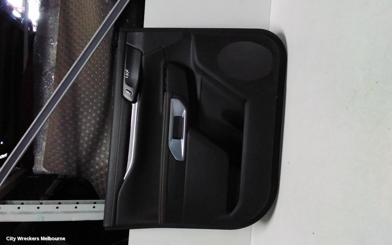 FORD RANGER DOOR TRIM, RA, LH FRONT, LEATHER, BLACK, W/ ORANGE STITCHING, 05/2022 ONWARDS
