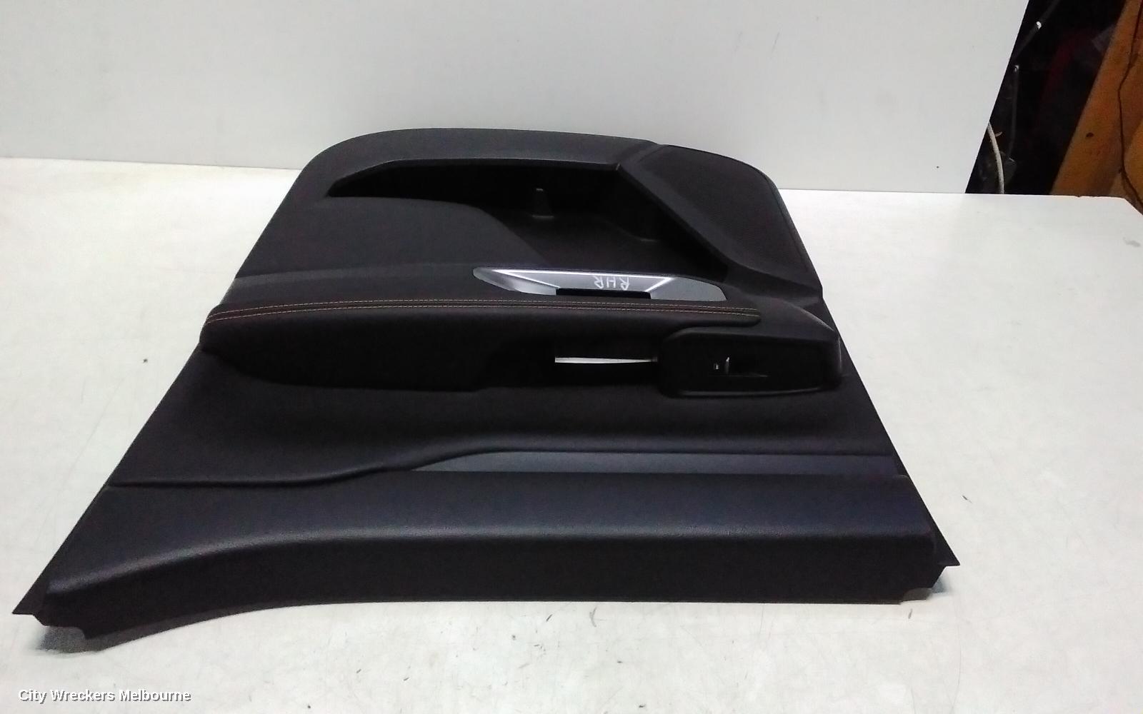 FORD RANGER DOOR TRIM, RA, RH REAR, LEATHER, BLACK, W/ ORANGE STITCHING, 05/2022 ONWARDS
