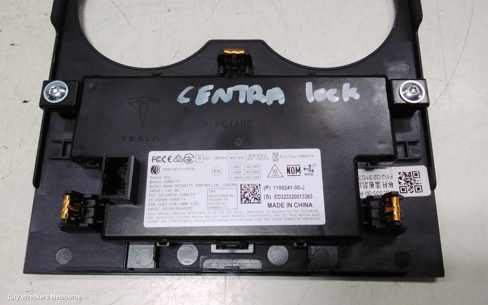 TESLA MODEL 3, 1ST GEN, 06/2019 ONWARDS, 1100241-00-J  SECURITY CONTROLLER, CENTRAL TESLA MODEL 3, MODEL Y: 128967
