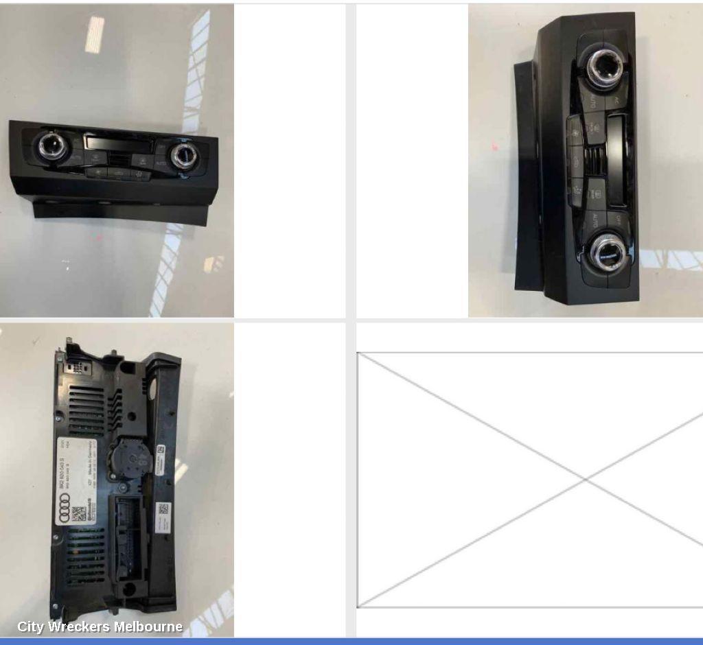 AUDI A4 HEATER/AC CONTROLS, THREE ZONE CLIMATE CONTROL, B8 8K, NON HEATED TYPE, 07/2012 - 01/2016