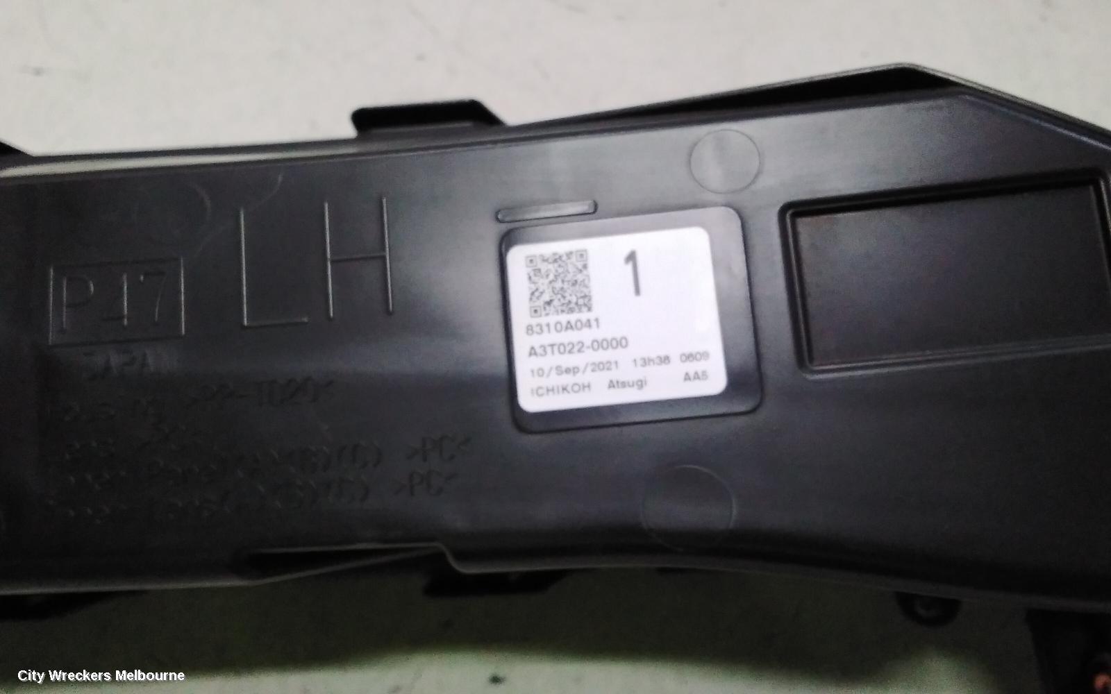 MITSUBISHI OUTLANDER LEFT INDICATOR/FOG/SIDE, ZM, DAYTIME RUNNING LAMP, 08/2021 ONWARDS