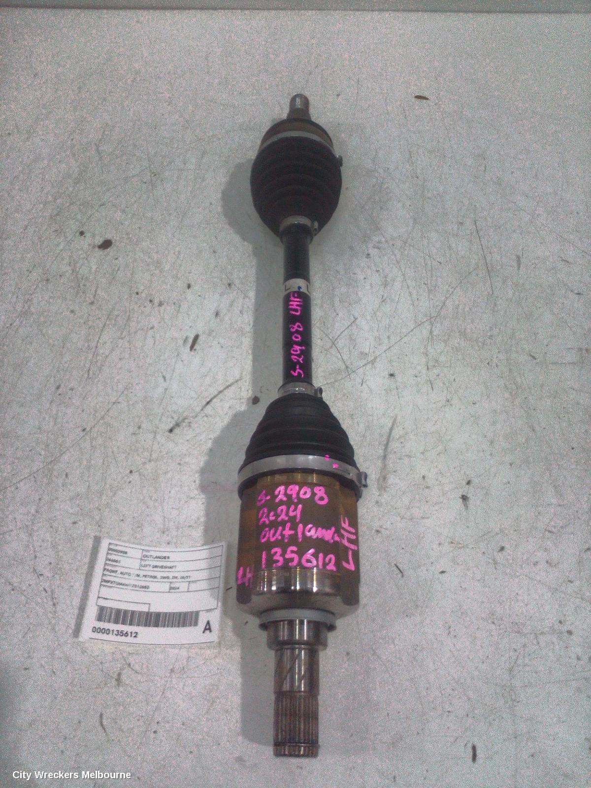 MITSUBISHI OUTLANDER LEFT DRIVESHAFT, FRONT, AUTO T/M, PETROL, 2WD, ZM, 08/2021 ONWARDS