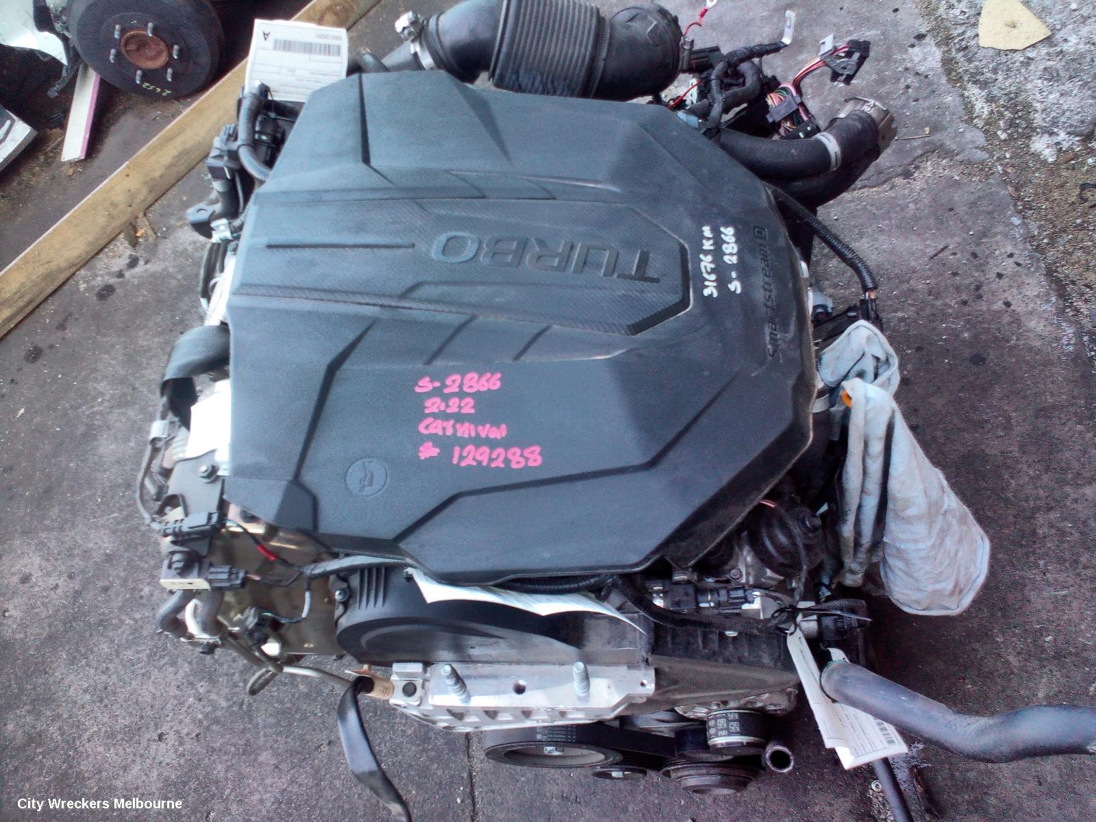 KIA CARNIVAL/GRAND CARNIVAL ENGINE, DIESEL, 2.2, TURBO, D4HE CODE, KA4, 10/2020 ONWARDS