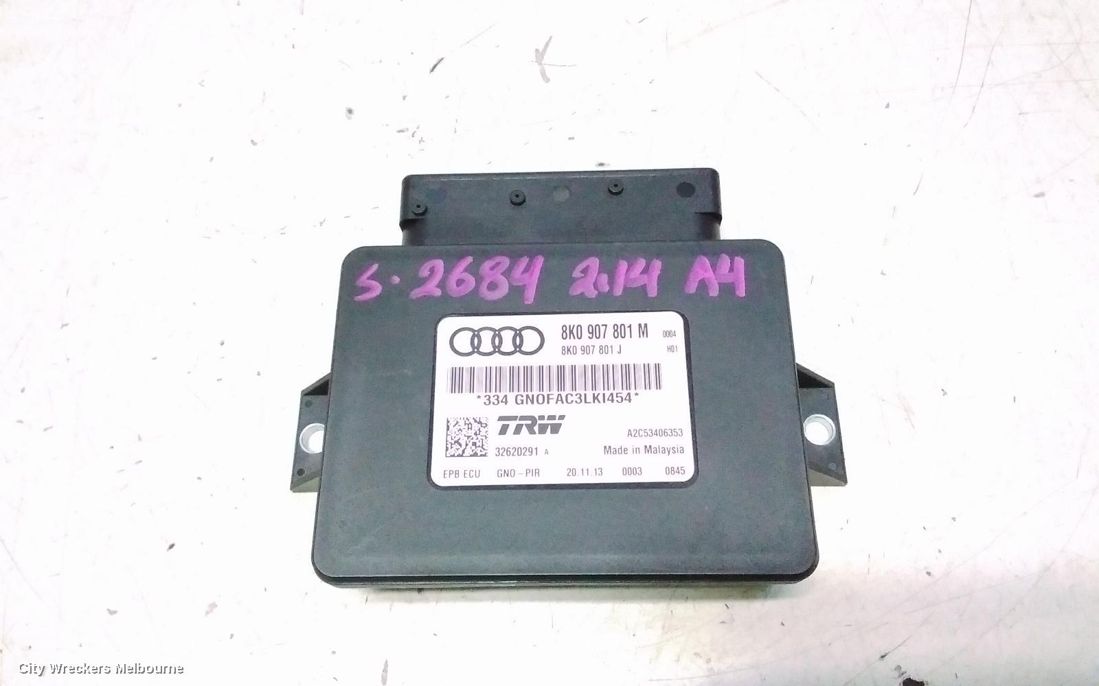 AUDI A4 ECU, ELECTRIC PARK BRAKE CONTROL MODULE, B8 8K, 02/2008 - 01/2016